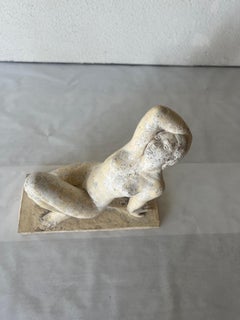 Mid- Century Art Nouveau Style Nude Sculpture
