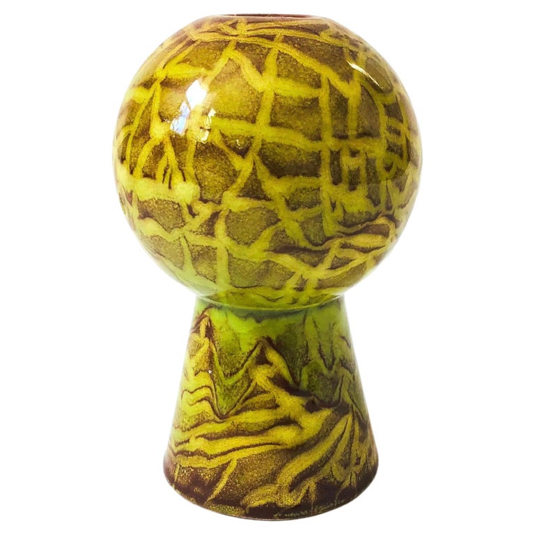 Mid Century Art Pottery Candle Holder by Brayton of California For Sale at 1stDibs