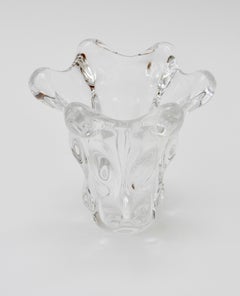 Midcentury Art Vannes Crystal Vase