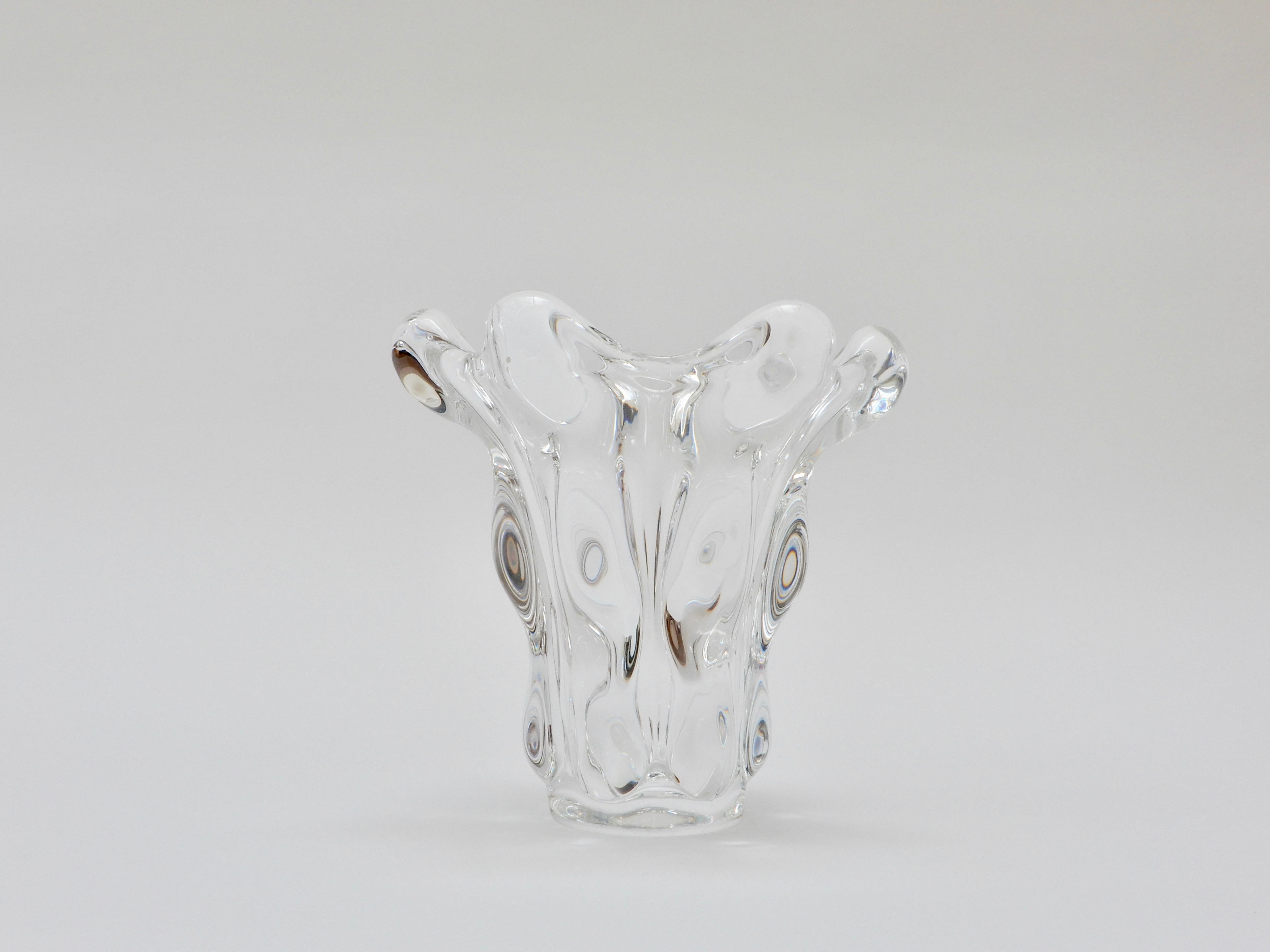 Mid-Century Modern Midcentury Art Vannes Crystal Vase
