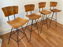 Mid Century Arthur Umanoff Drehhocker - Satz von 4