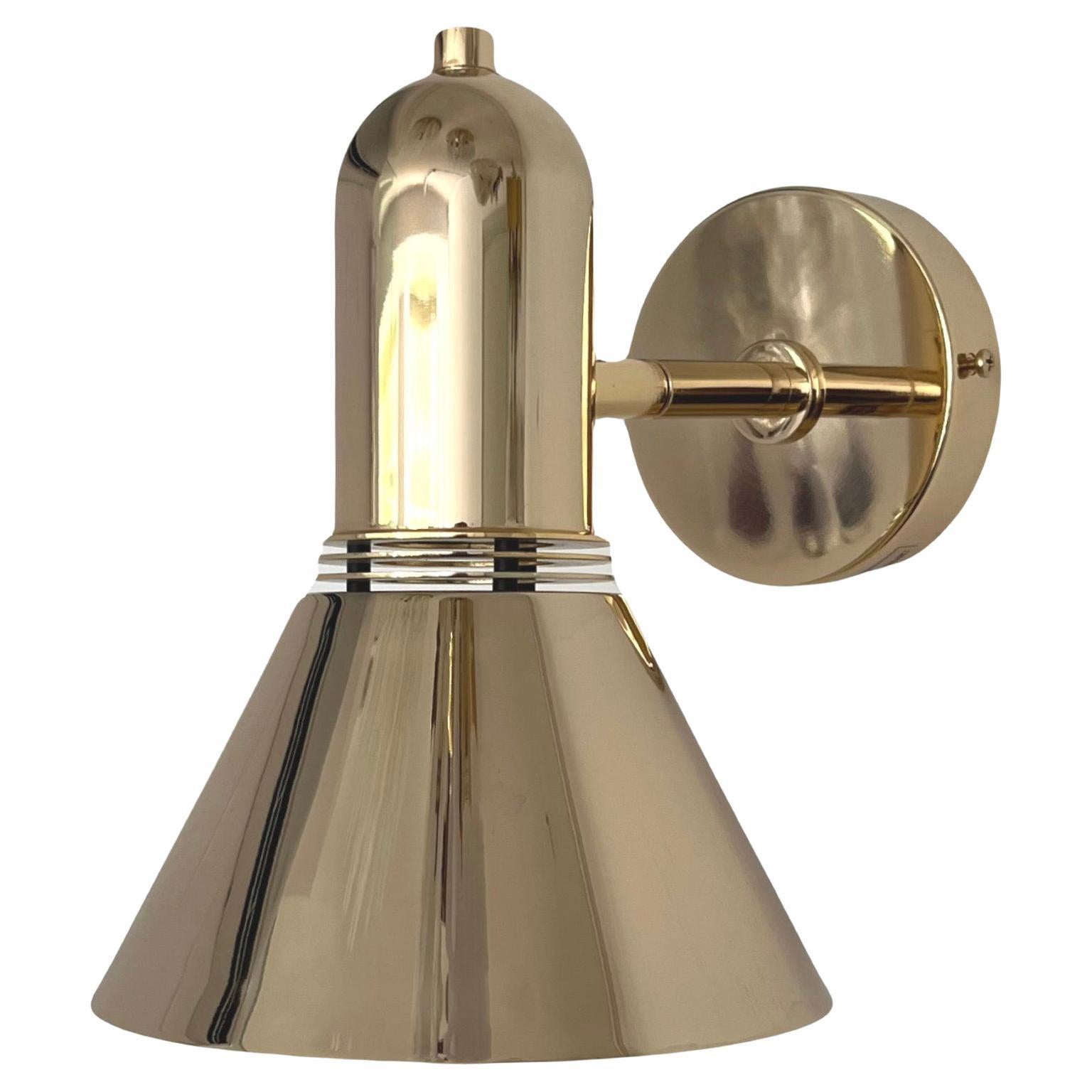 Applique da parete articolata in metallo dorato di metà secolo di Estiluz, Barcellona, anni
70