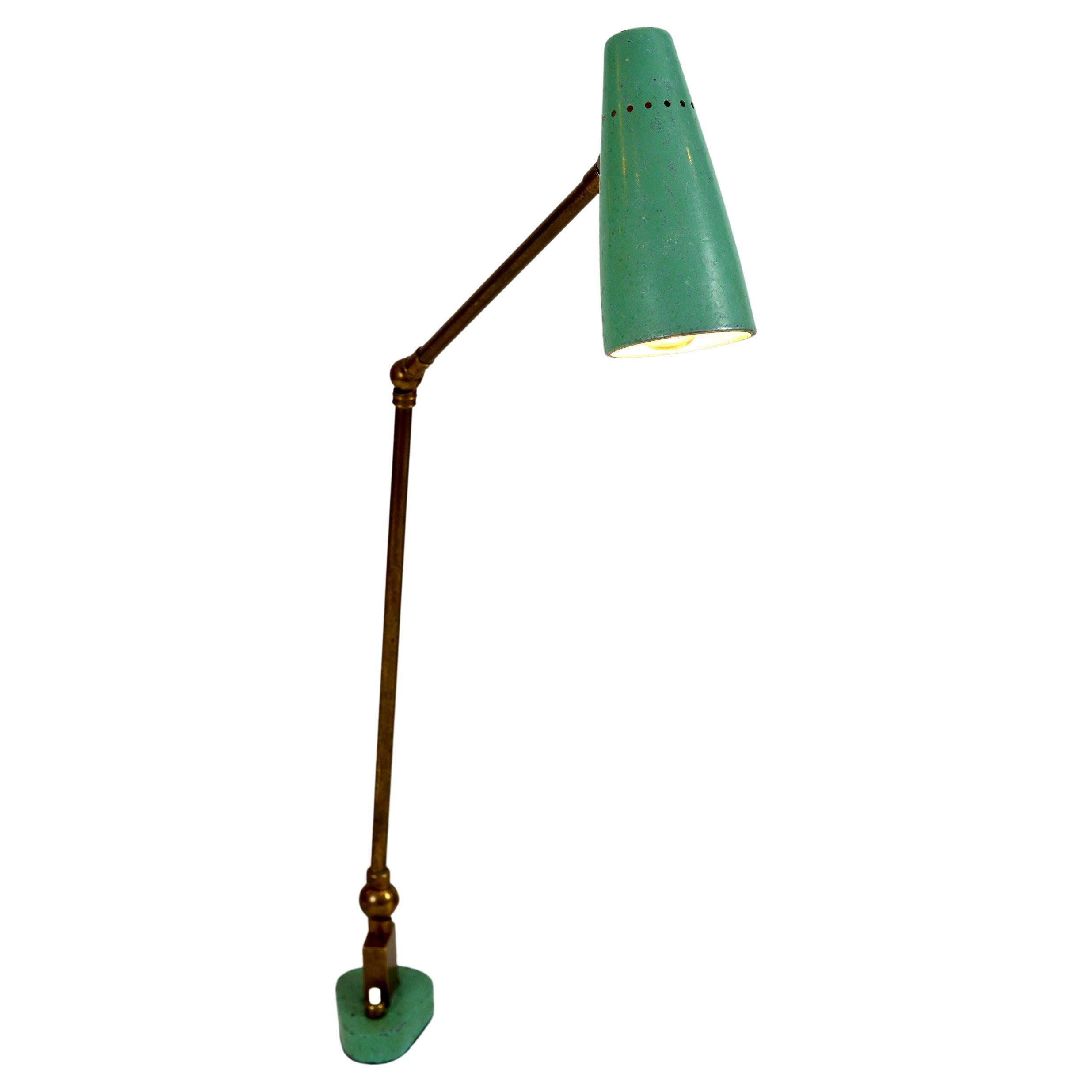 Mid-Century Articulated Italian Desk Lamp with Clamp