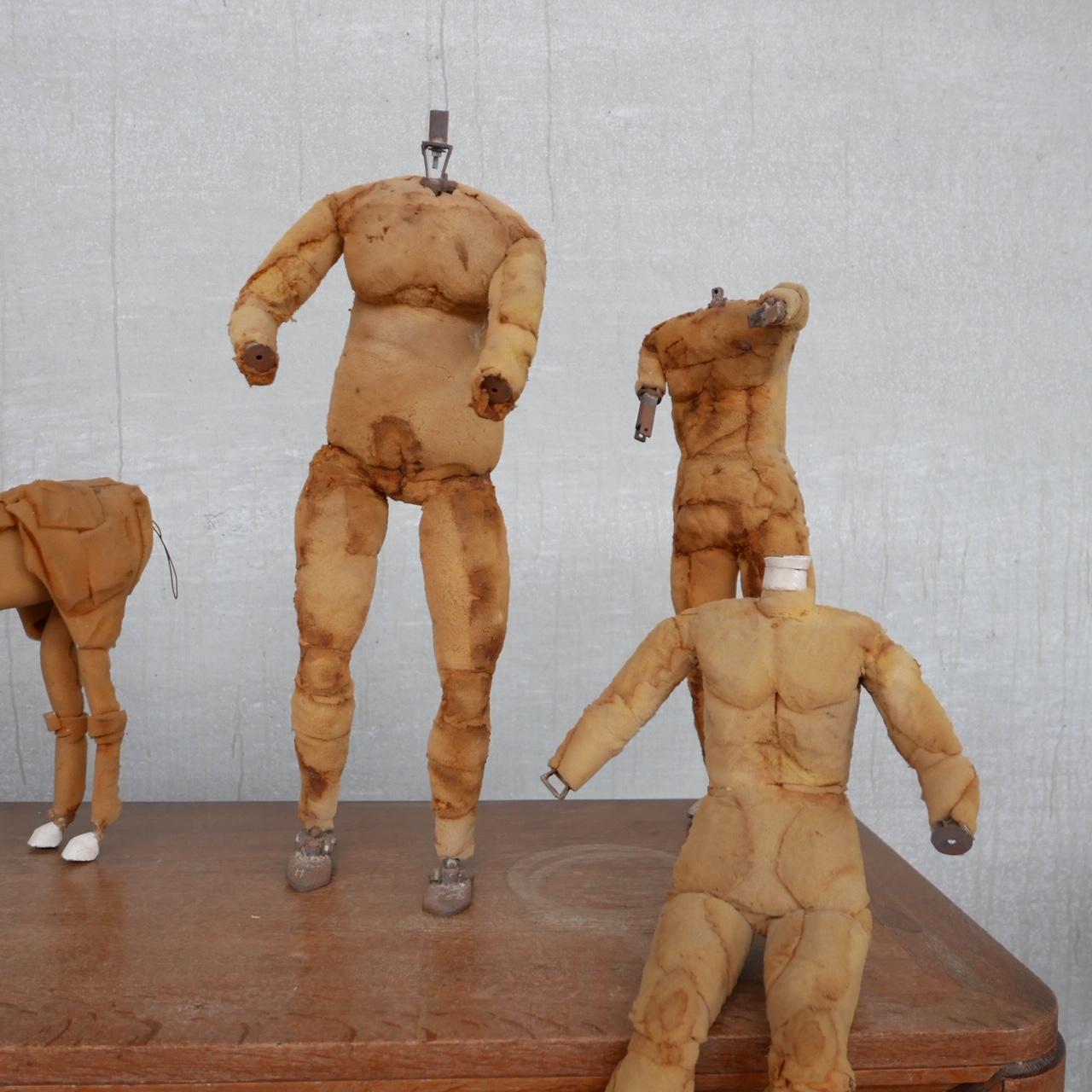 Mid-Century Articulated Metal and Foam Mannequin Lay Figures In Good Condition For Sale In London, GB