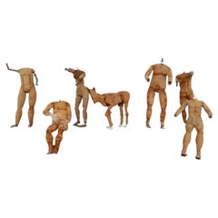 Figurines articulées en métal et mousse du milieu du siècle dernier - Mannequins en layette