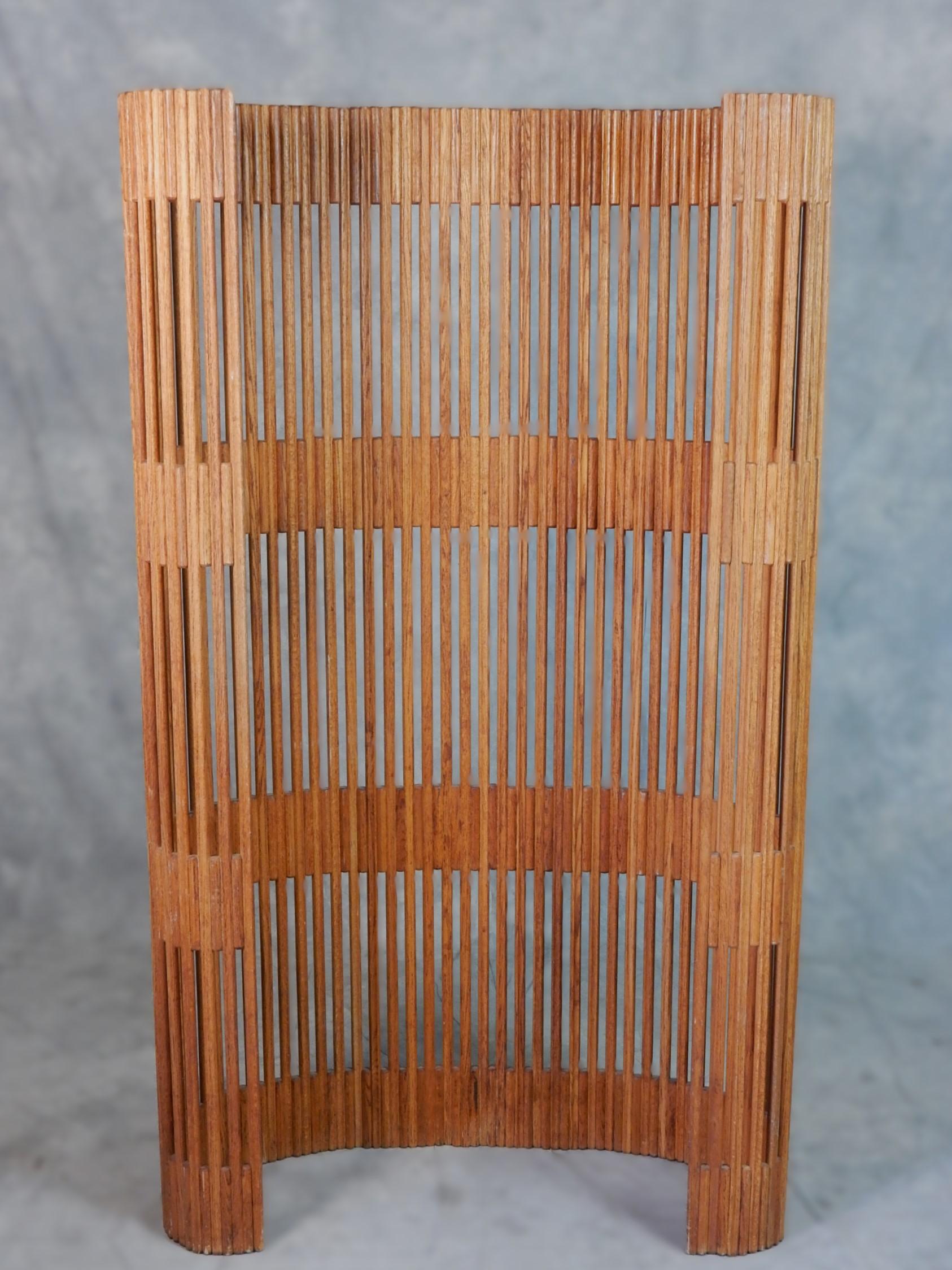 Mid-20th Century Mid-Century Articulated Paravent Baumann Screen Room Divider For Sale
