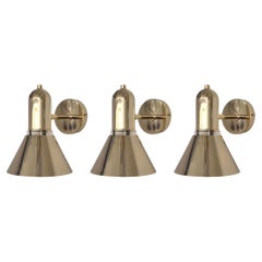 Mid-Century Articulated Set of Three Wall Sconces by Estiluz, Barcelona, 1970s