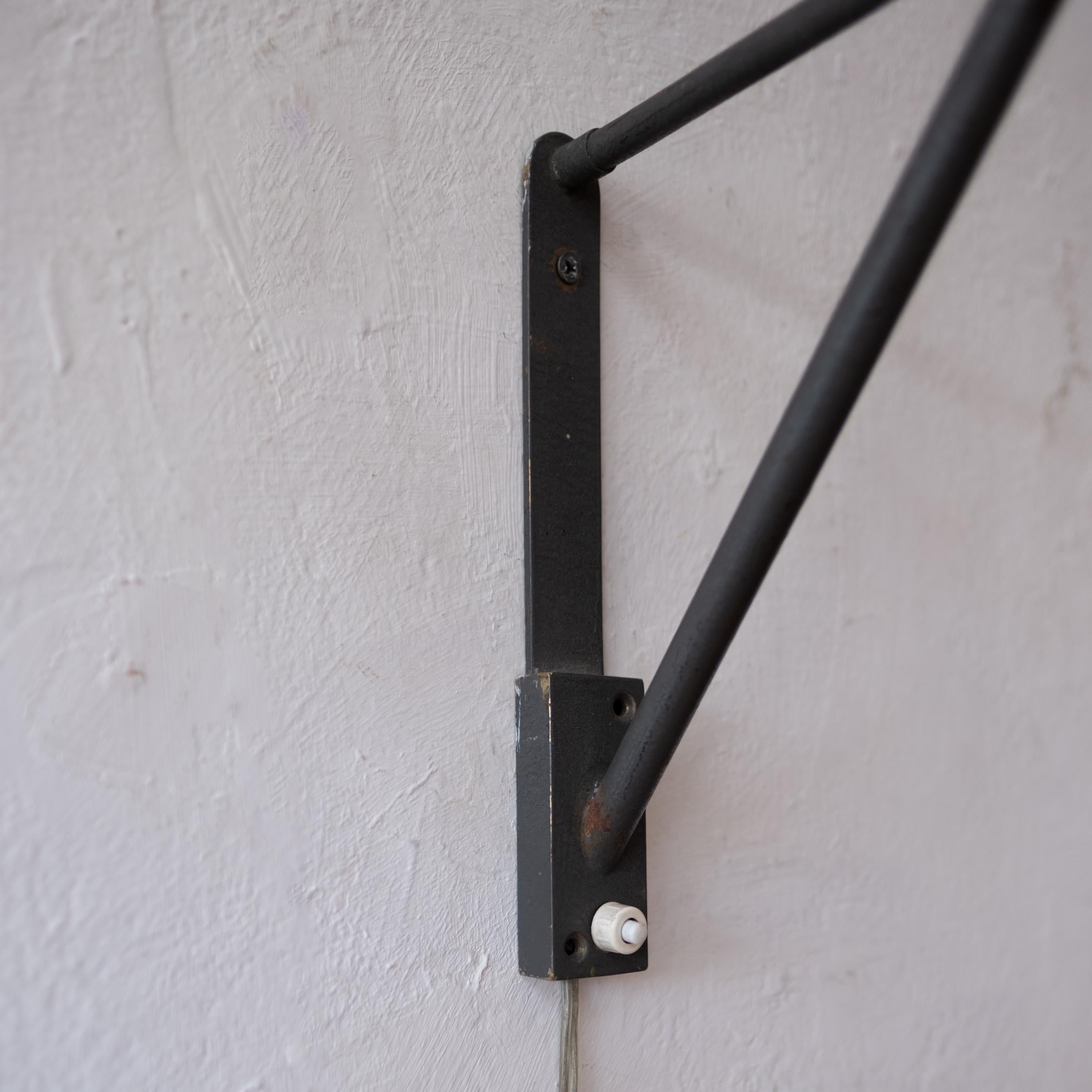 Mid Century Articulating European Wall Mounted Lamp 1950s 5