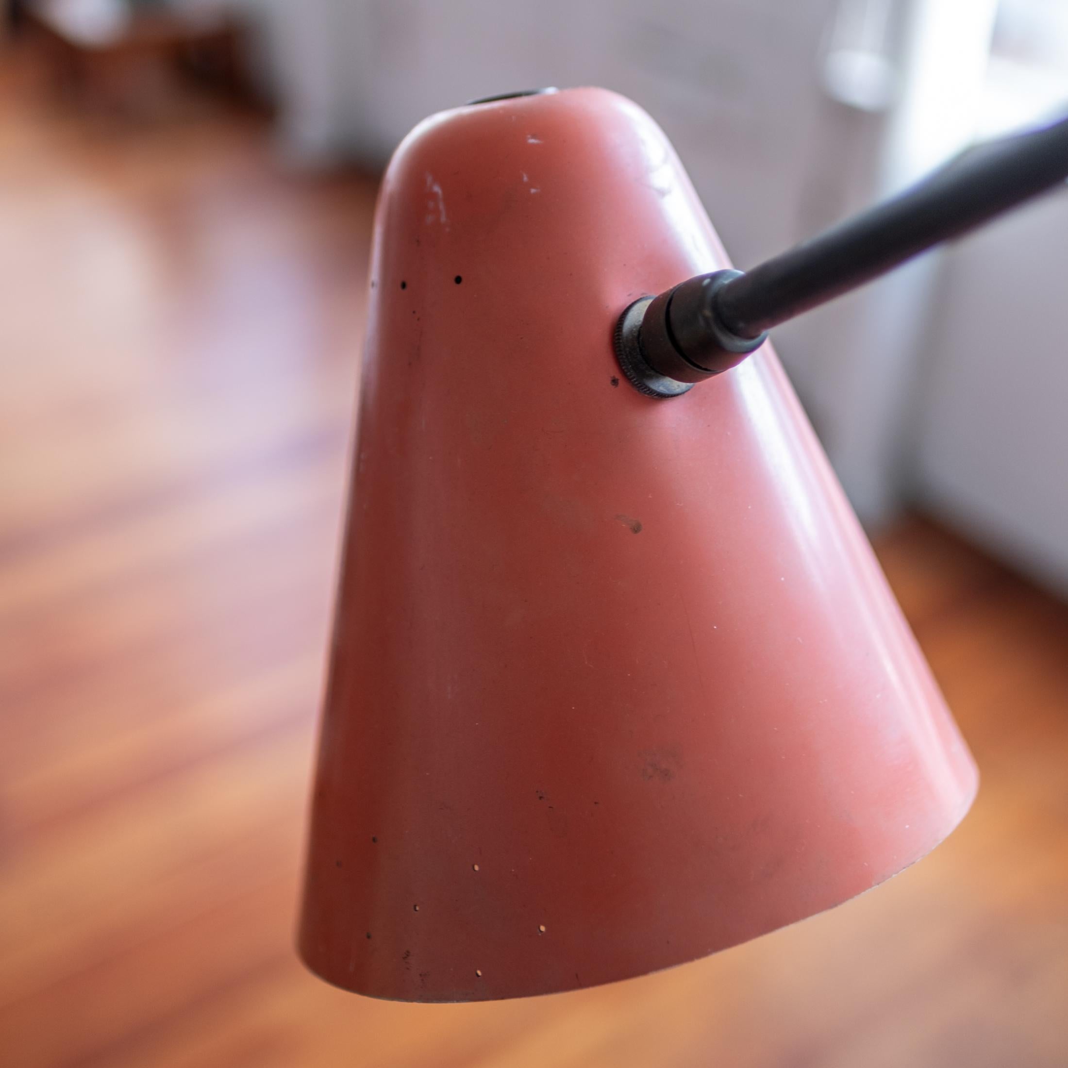 Mid Century Articulating European Wall Mounted Lamp 1950s 7