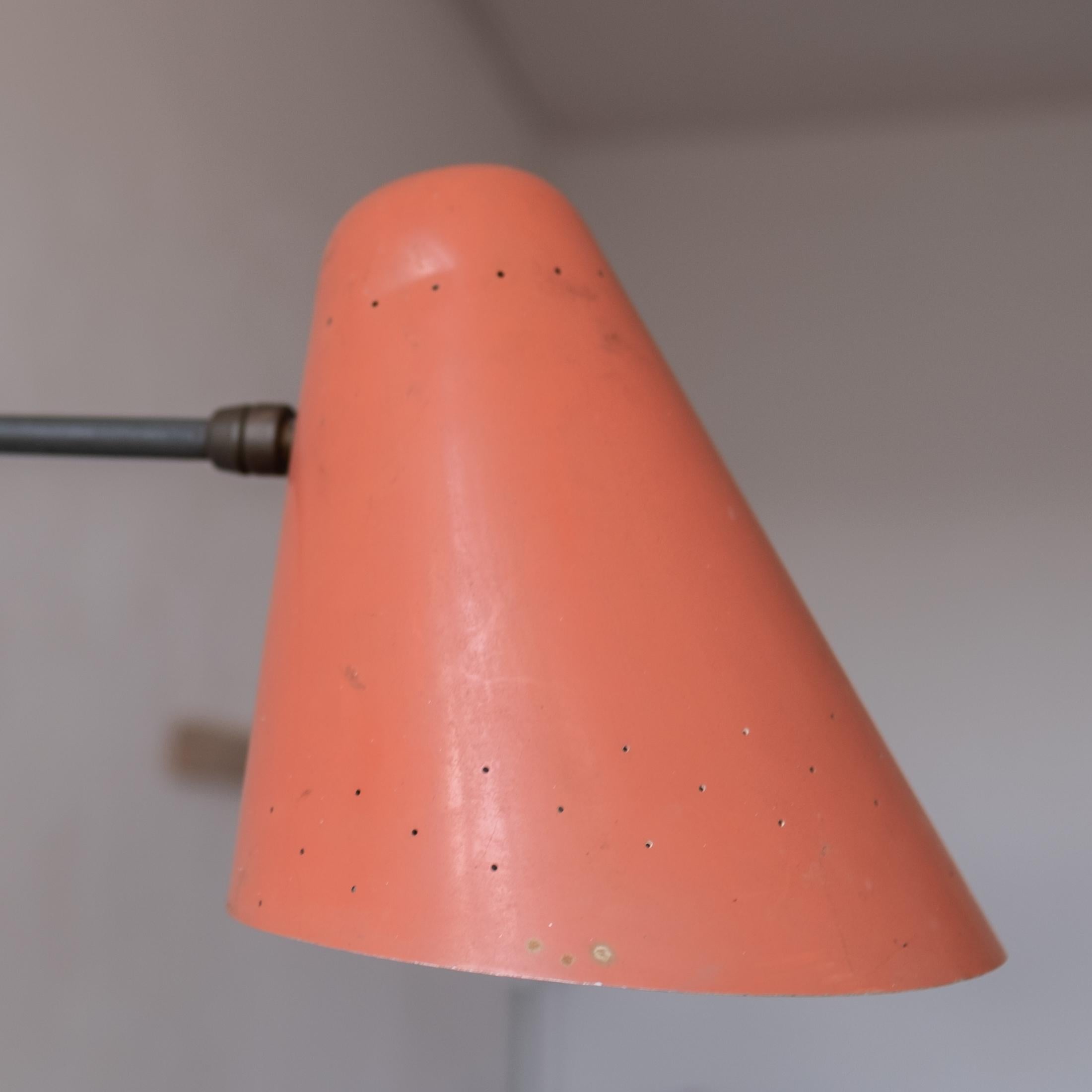 Mid Century Articulating European Wall Mounted Lamp 1950s 10