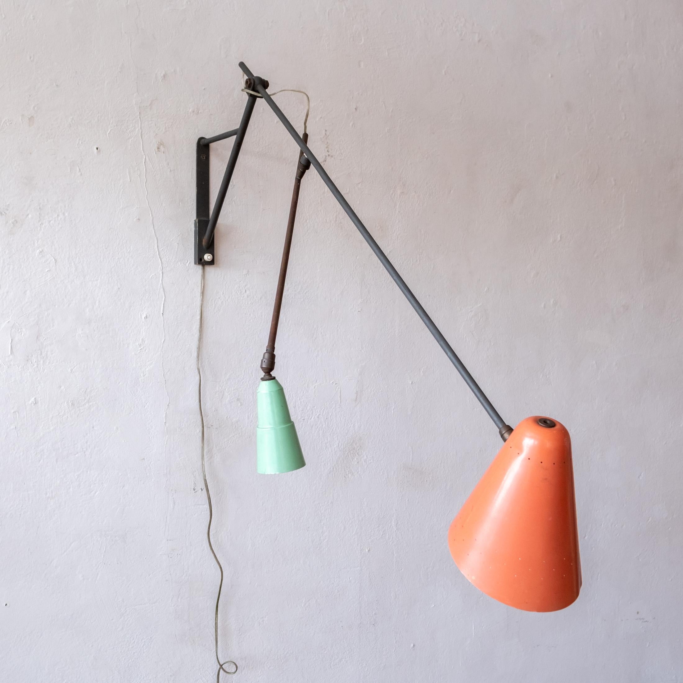 Mid-Century Modern Mid Century Articulating European Wall Mounted Lamp 1950s