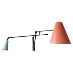 Mid Century Articulating European Wall Mounted Lamp 1950s