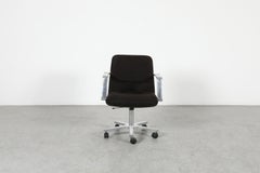 Mid-Century Artifort Style Office Chair with Cast Aluminum Arms