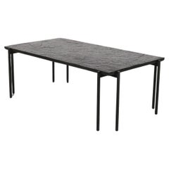 Mid century, Artimeta Style Stone Top Coffee Table with Enameled Metal Base