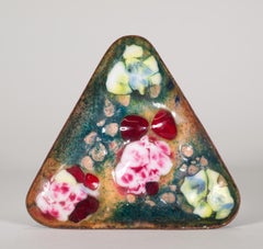 Mid-Century Artisan Copper Enamel Tray by Capo Esmaltes