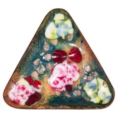 Mid-Century Artisan Copper Enamel Tray by Capo Esmaltes