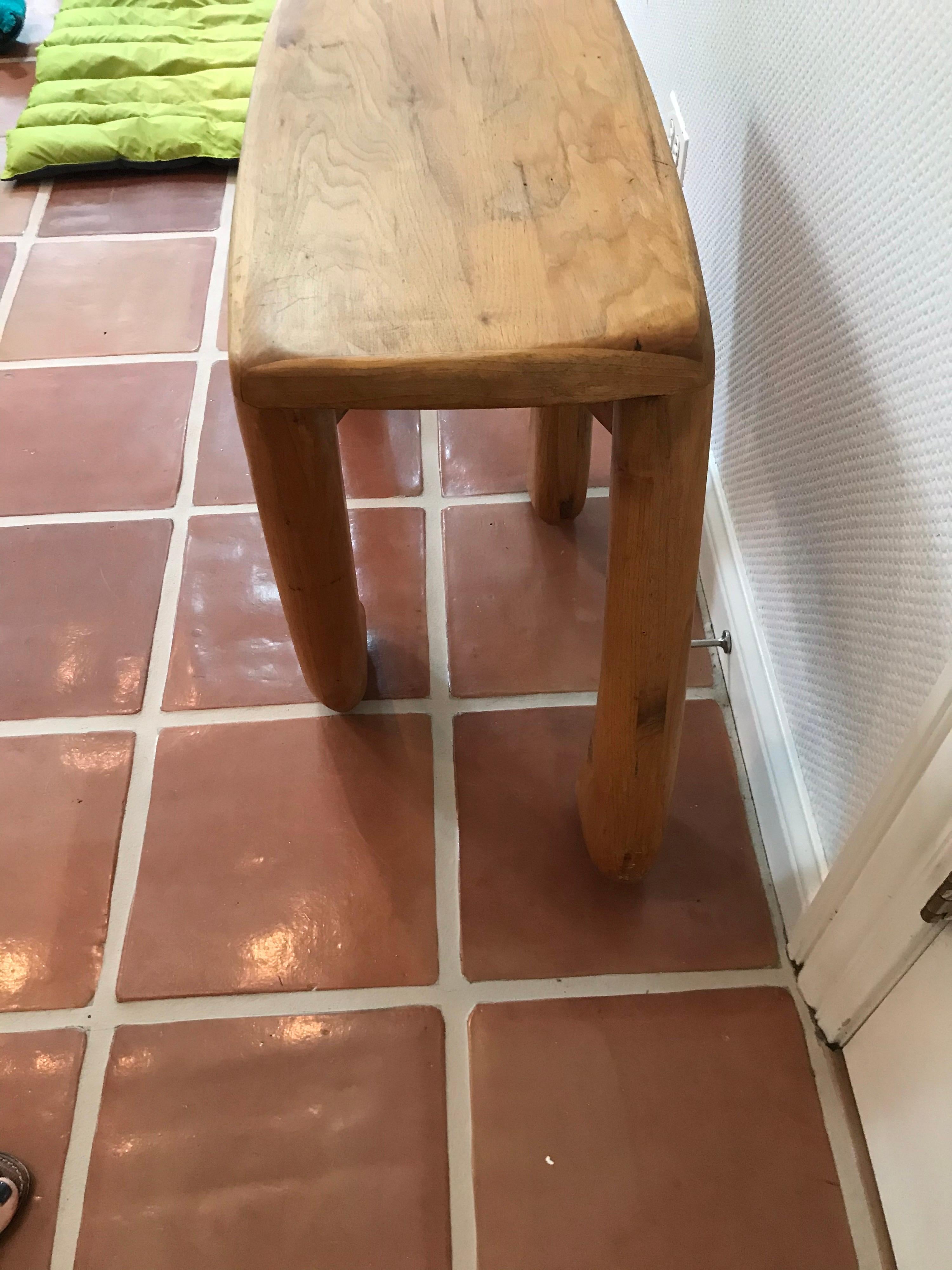 Midcentury Artisan Made Walking Stool In Good Condition In Chicago, IL