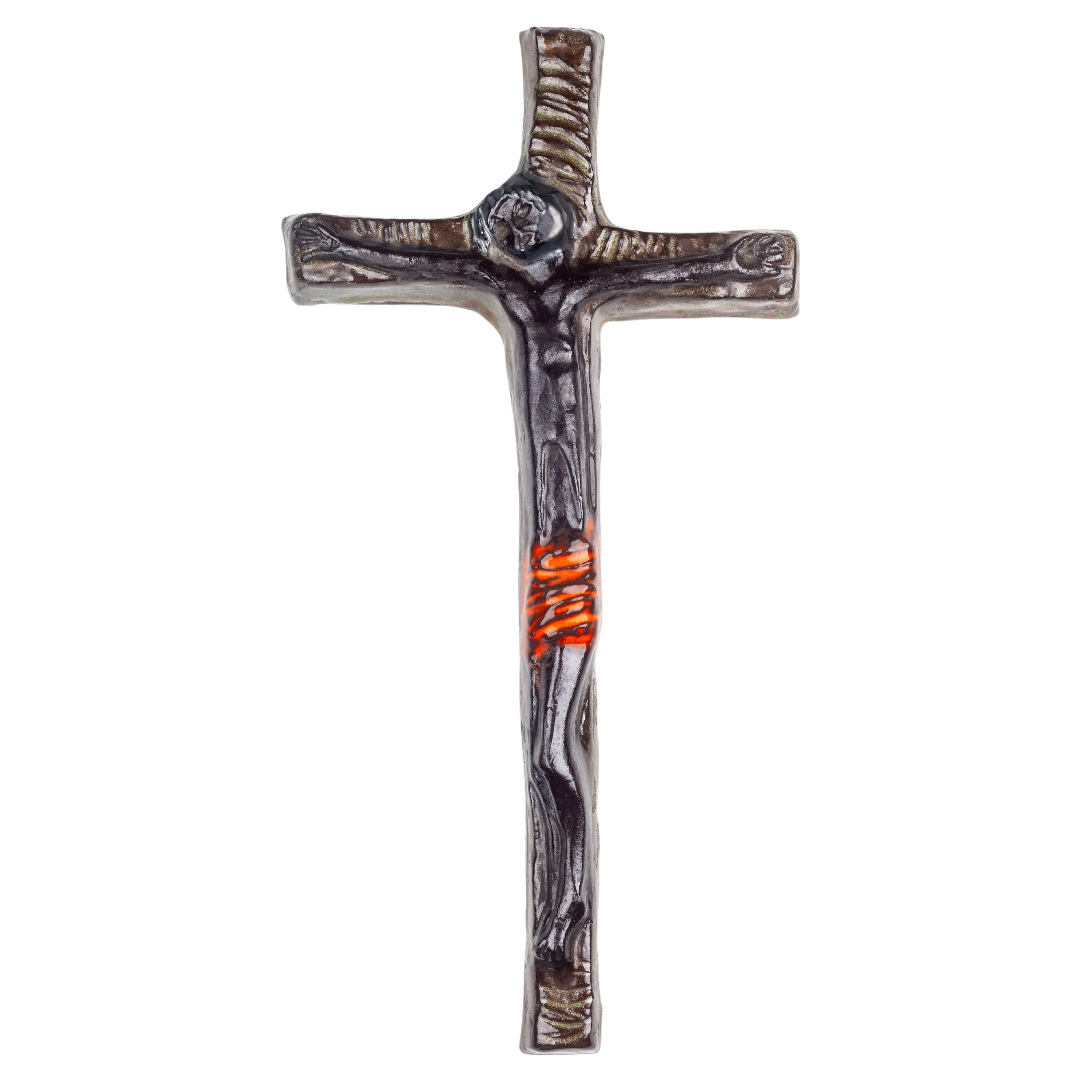 Mid-Century Artisanal Crucifix For Sale