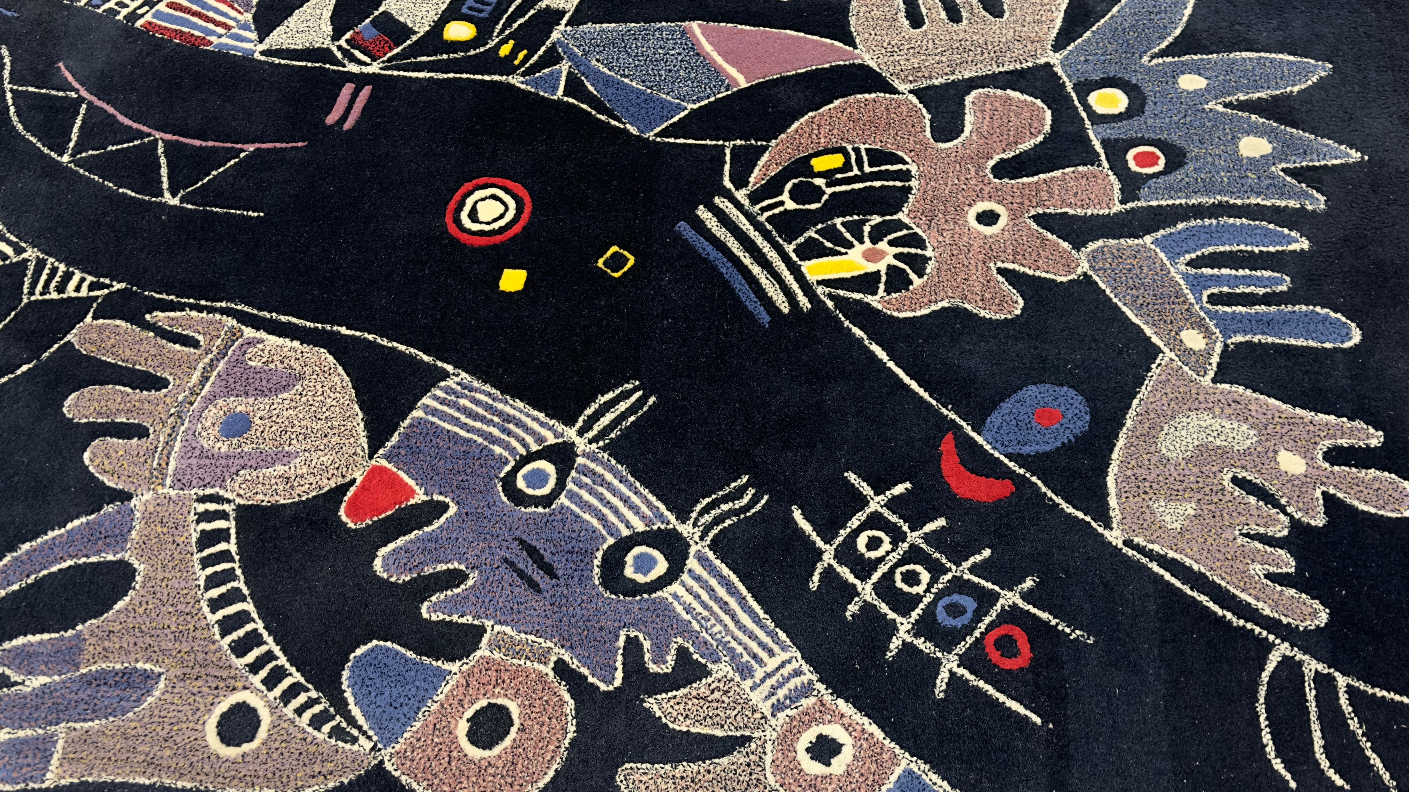 20th Century Mid Century Artistic French Tapestry 5’3” x 7’8” For Sale