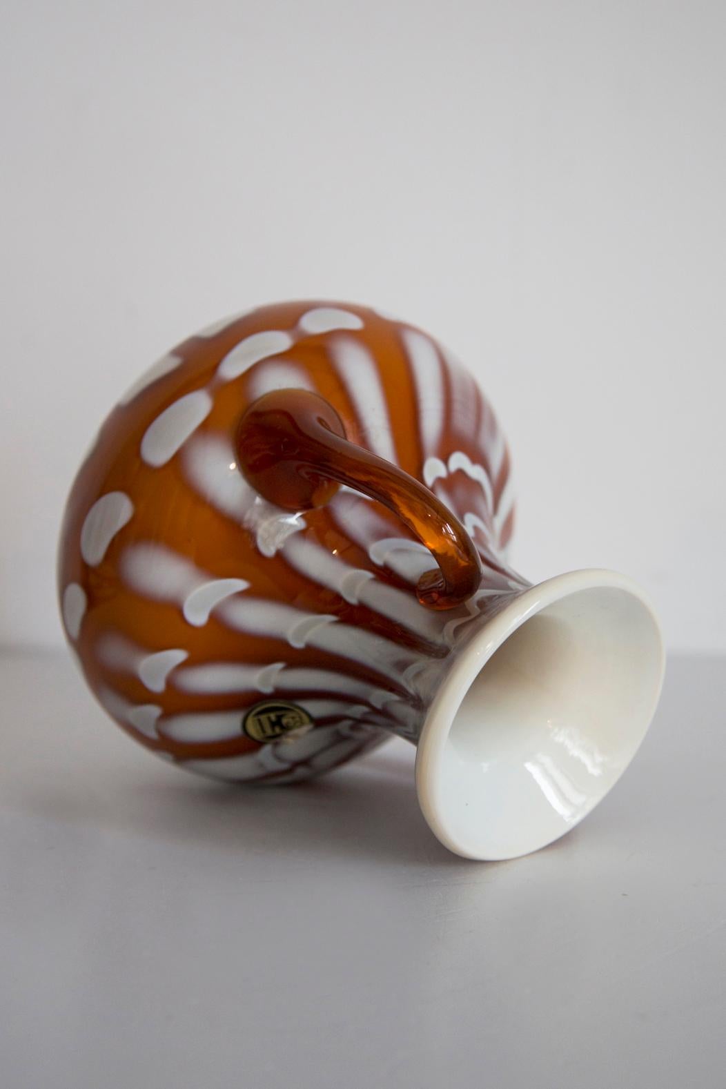 Vaso in vetro artistico di metà secolo, Prokuplje-Yugoslavia, anni '70 in vendita 3