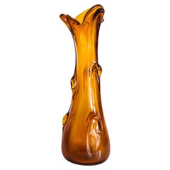 Vase jaune artistique du milieu du siècle dernier, Tarnowiec, Sulczan, Europe, 1970