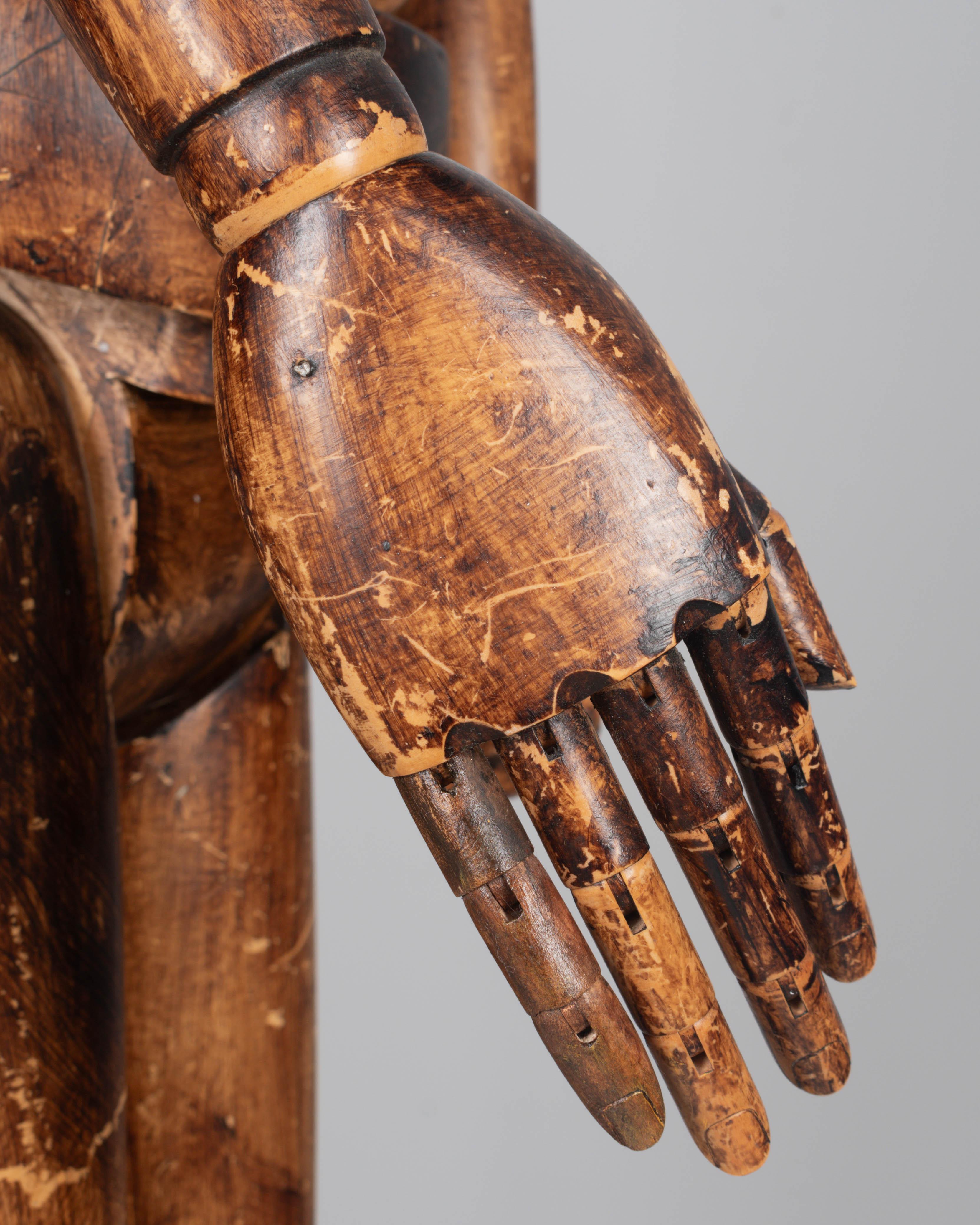 Maniquí articulado de artista de mediados de siglo Madera en venta