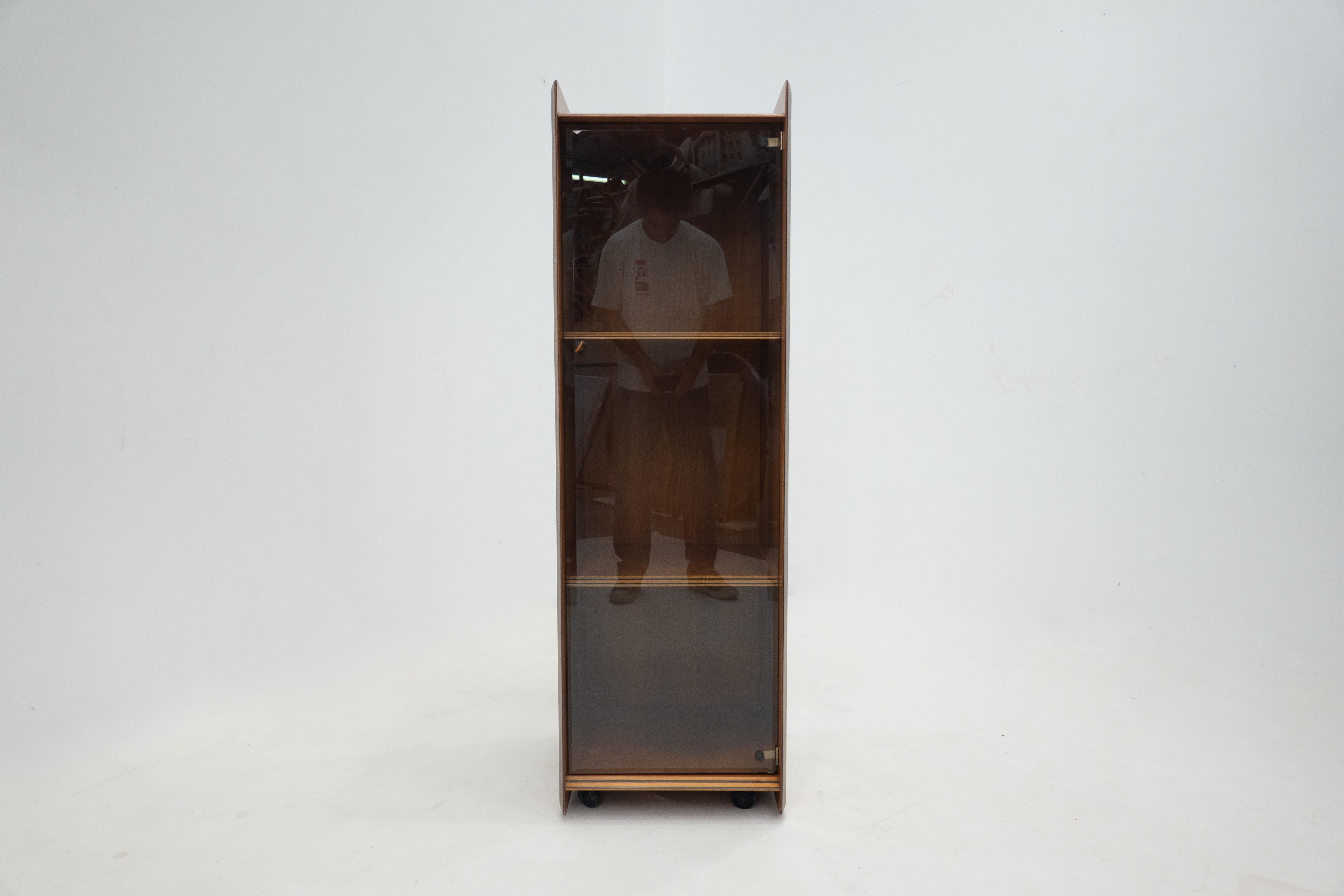 Italian Mid-Century Artona shelf by Afra & Tobia Scarpa for Maxalto, Wood and Leather