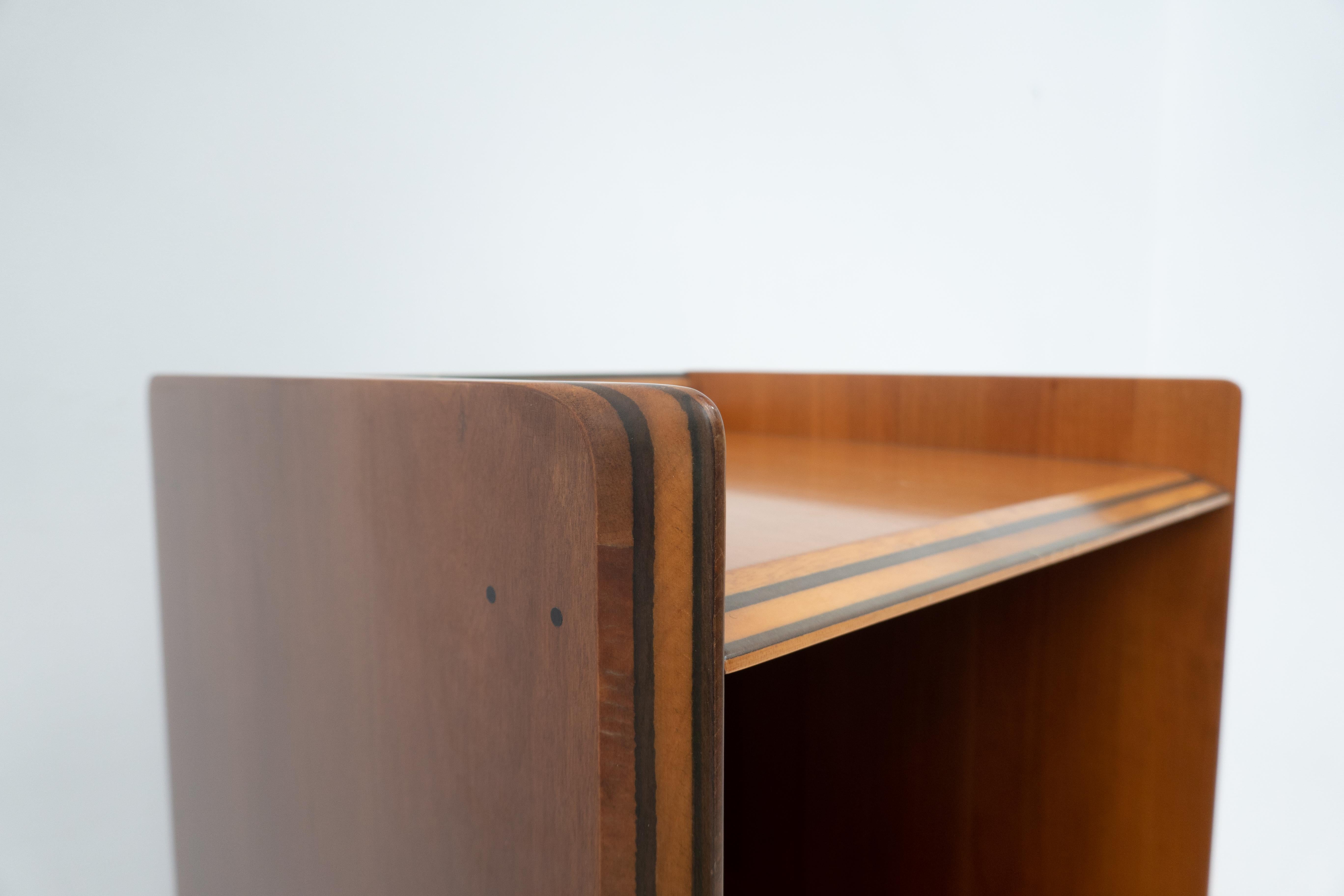 Mid-Century Artona shelf by Afra & Tobia Scarpa for Maxalto, Wood and Leather 1