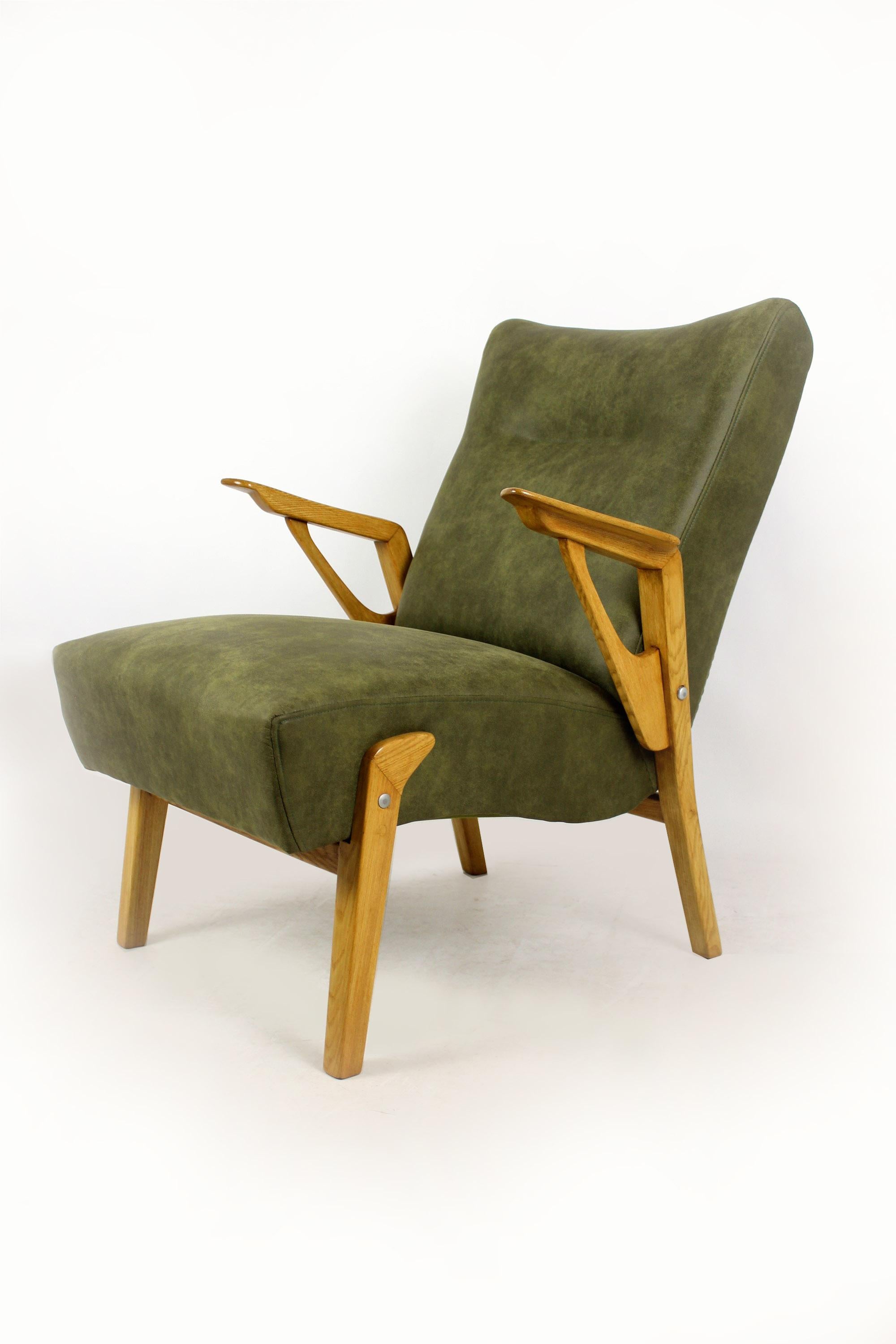 Mid-20th Century Mid-Century Ash Armchair, 1960s For Sale