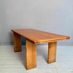 Mid Century Ash Dining Table Attributed to Mario Marenco, 1980s