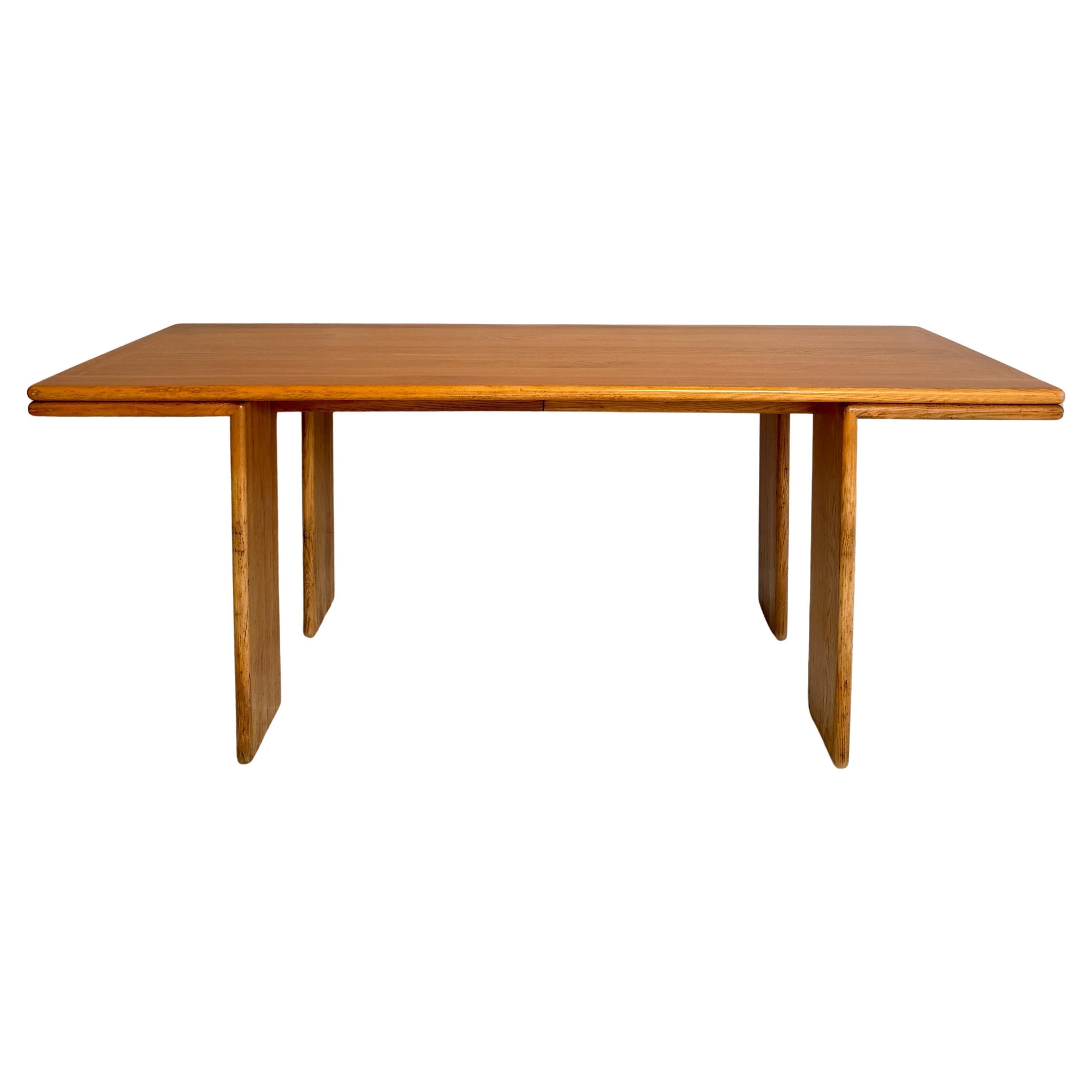 Mid Century Ash Dining Table Attributed to Mario Marenco, 1980s