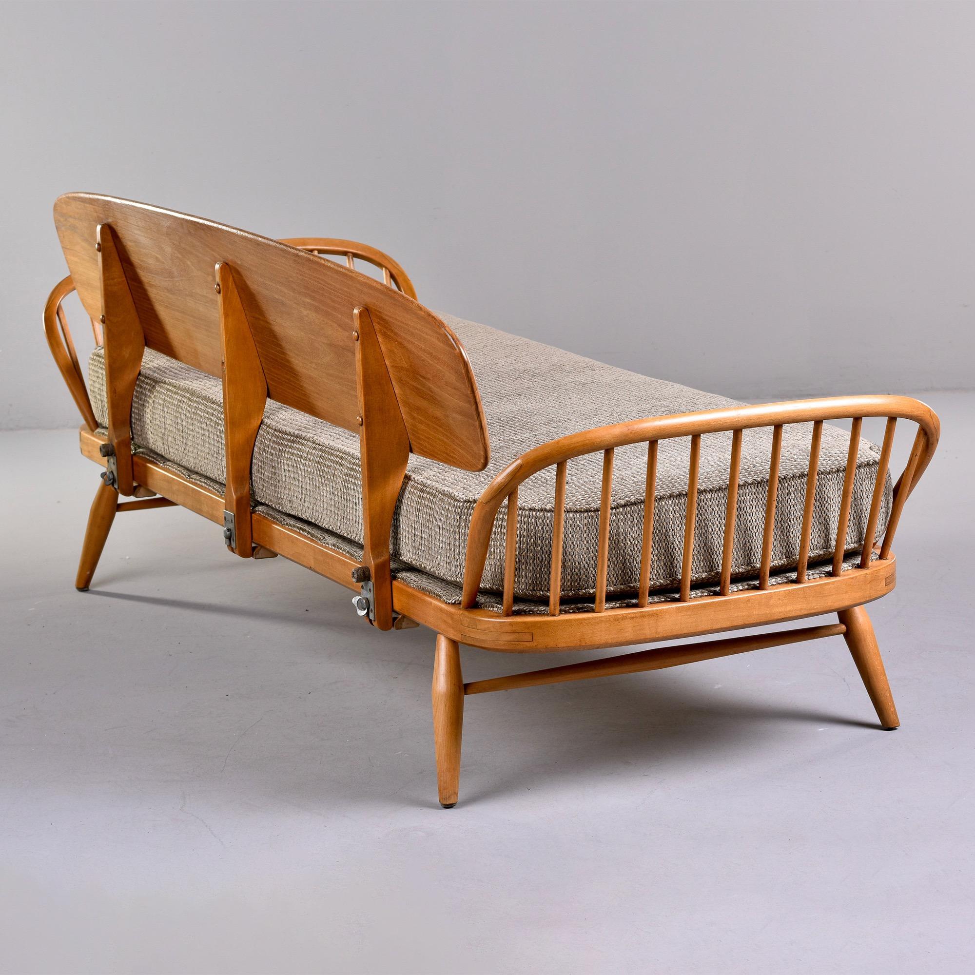 Mid-Century Ash Frame Day Bed Settee with New Upholstery 4