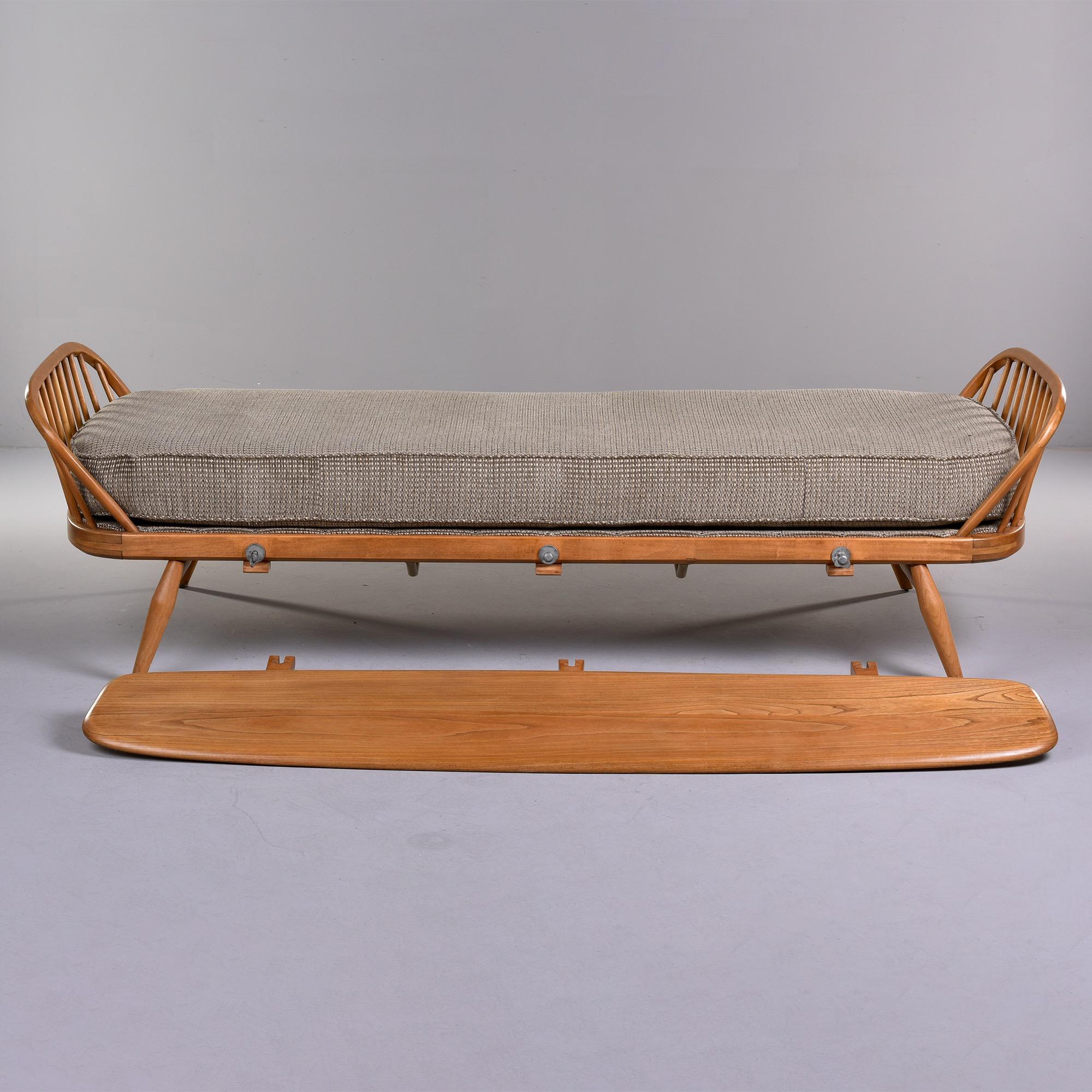 Mid-Century Ash Frame Day Bed Settee with New Upholstery 6