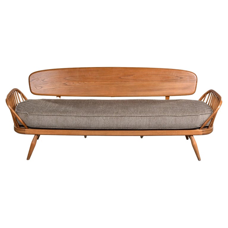 MidCentury Ash Frame Day Bed Settee with New Upholstery at 1stDibs