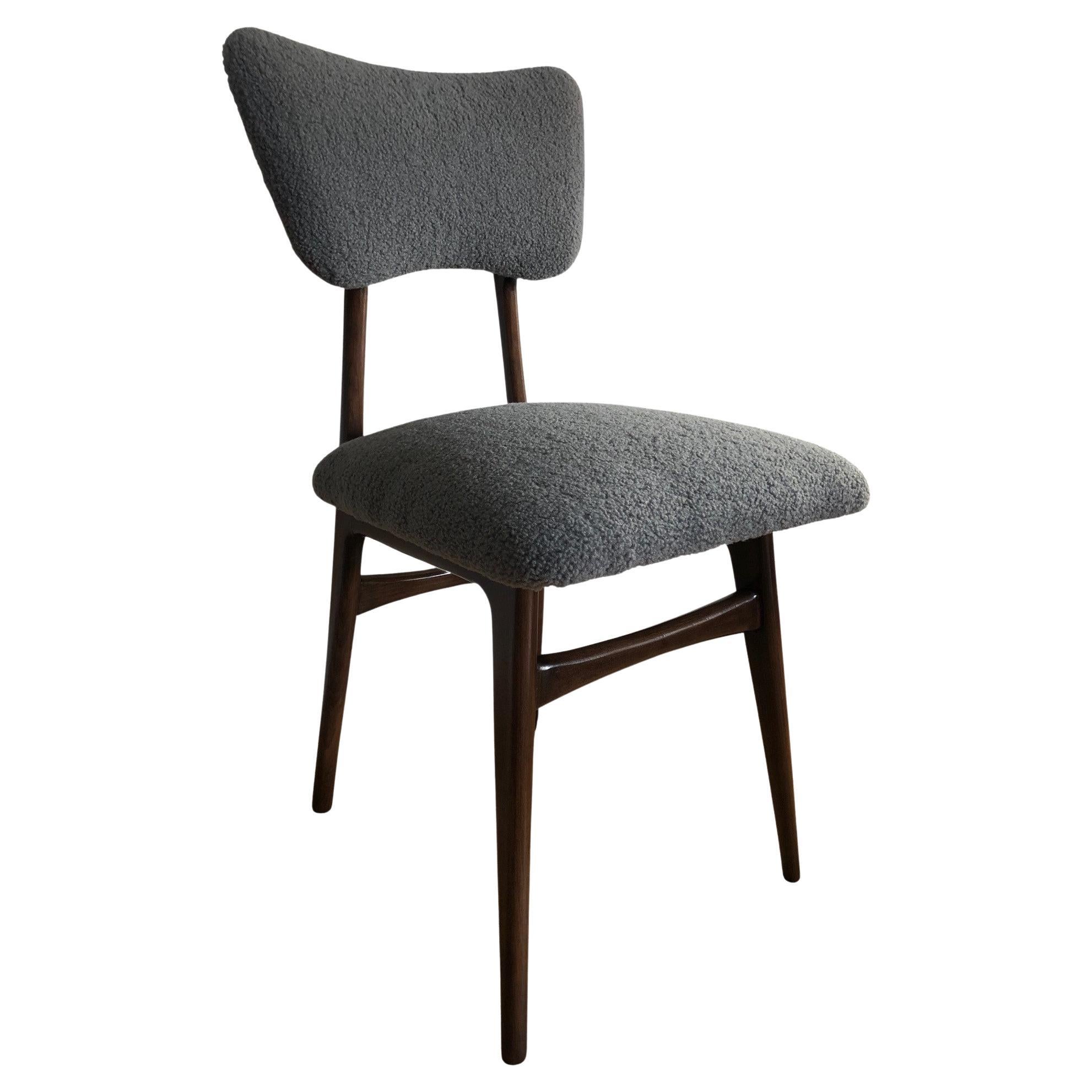 MidCentury Beige Boucle Dining Chair, Europe, 1960s For Sale at 1stDibs