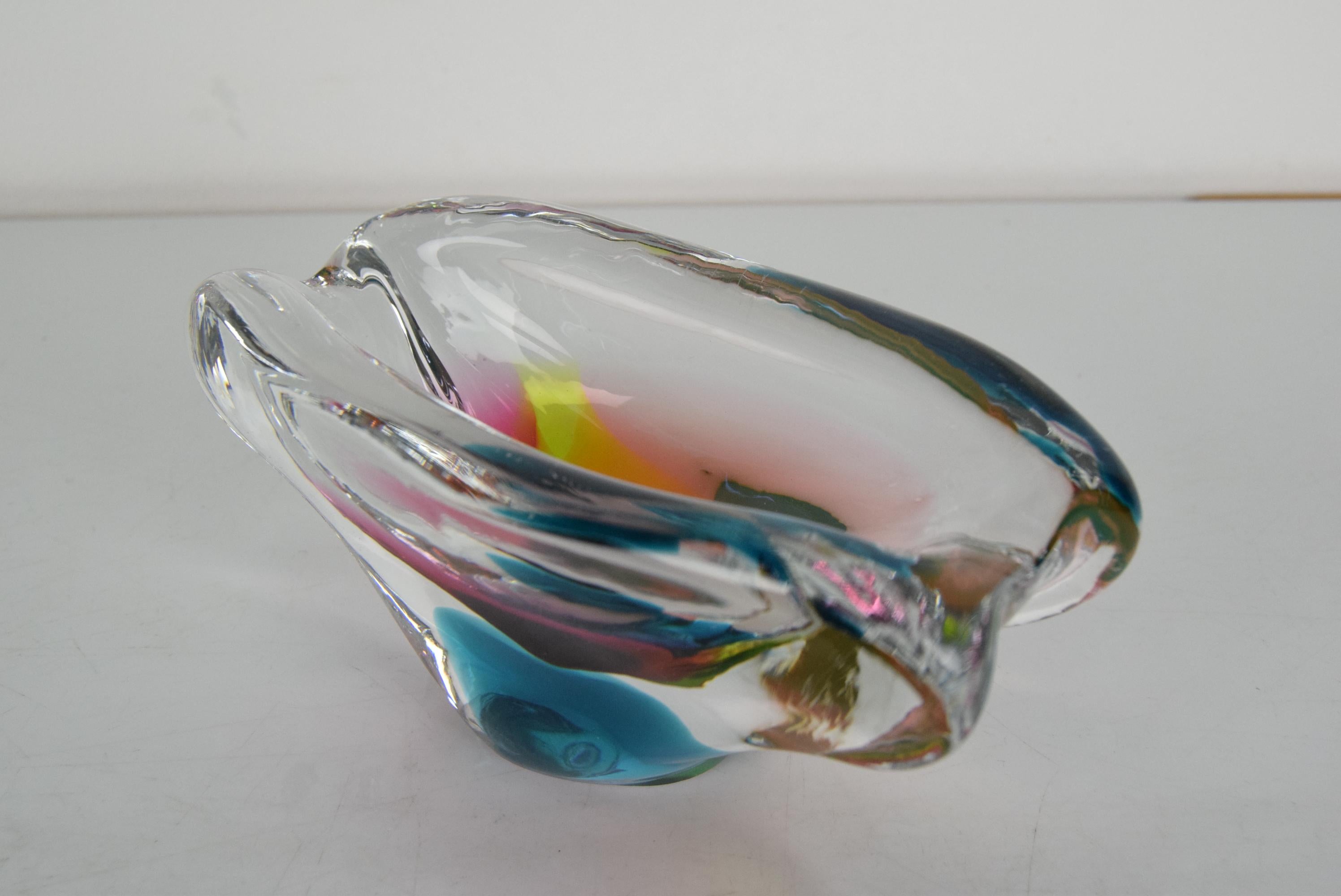 Art Glass Mid-Century Ashtray by Josef Hospodka, 1950's For Sale