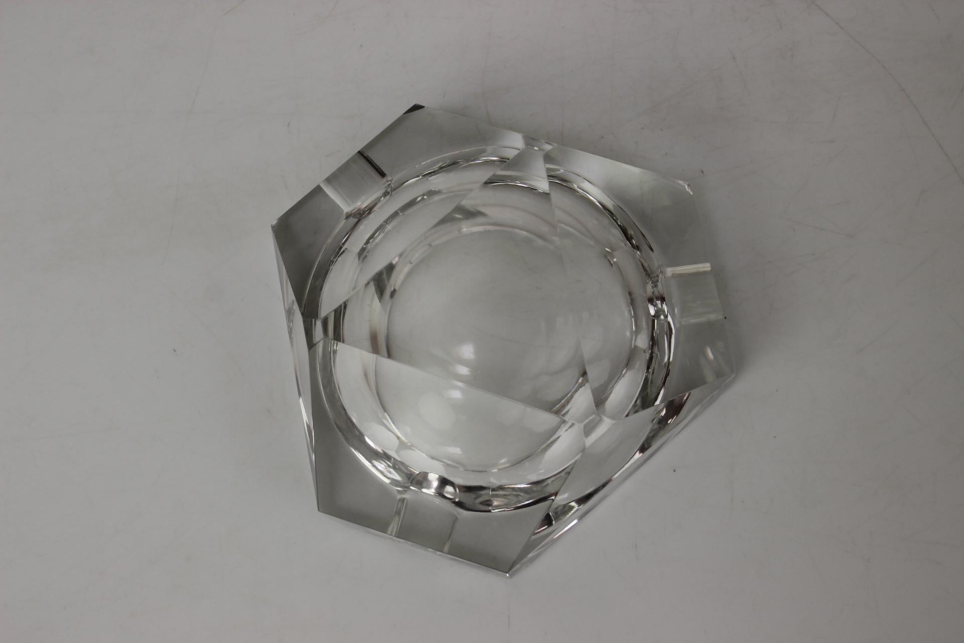 Mid-Century Ashtray  - Diamond by Bohemia Glass, 1970's For Sale 1