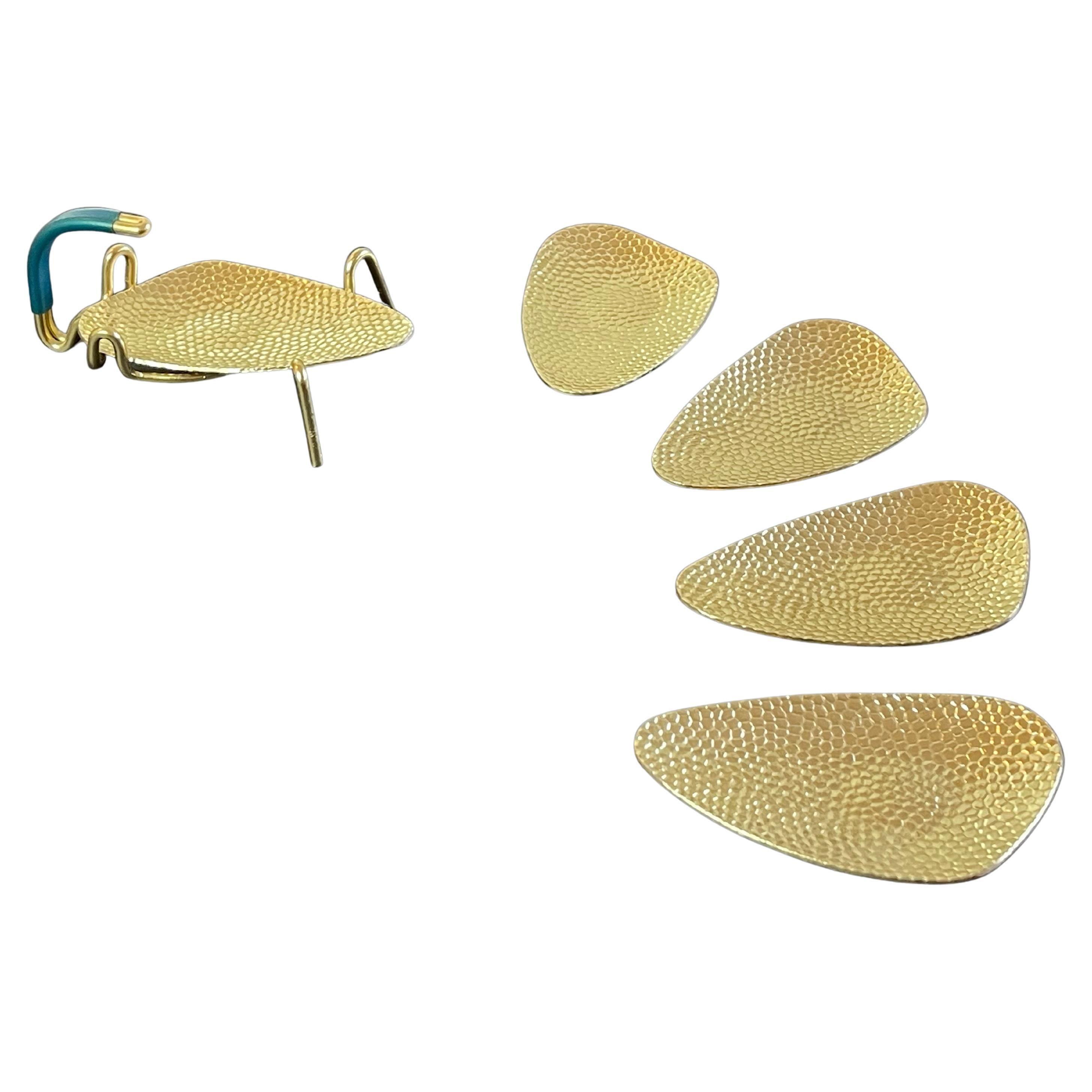 Mid-Century Ashtray, Scorpion Stand holding Set of 5 trays, German 1960s For Sale