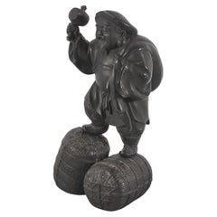 Mid-Century Asian Art Daikoku Bronze Sculpture Japan, Meiji / Taisho Period XX°
