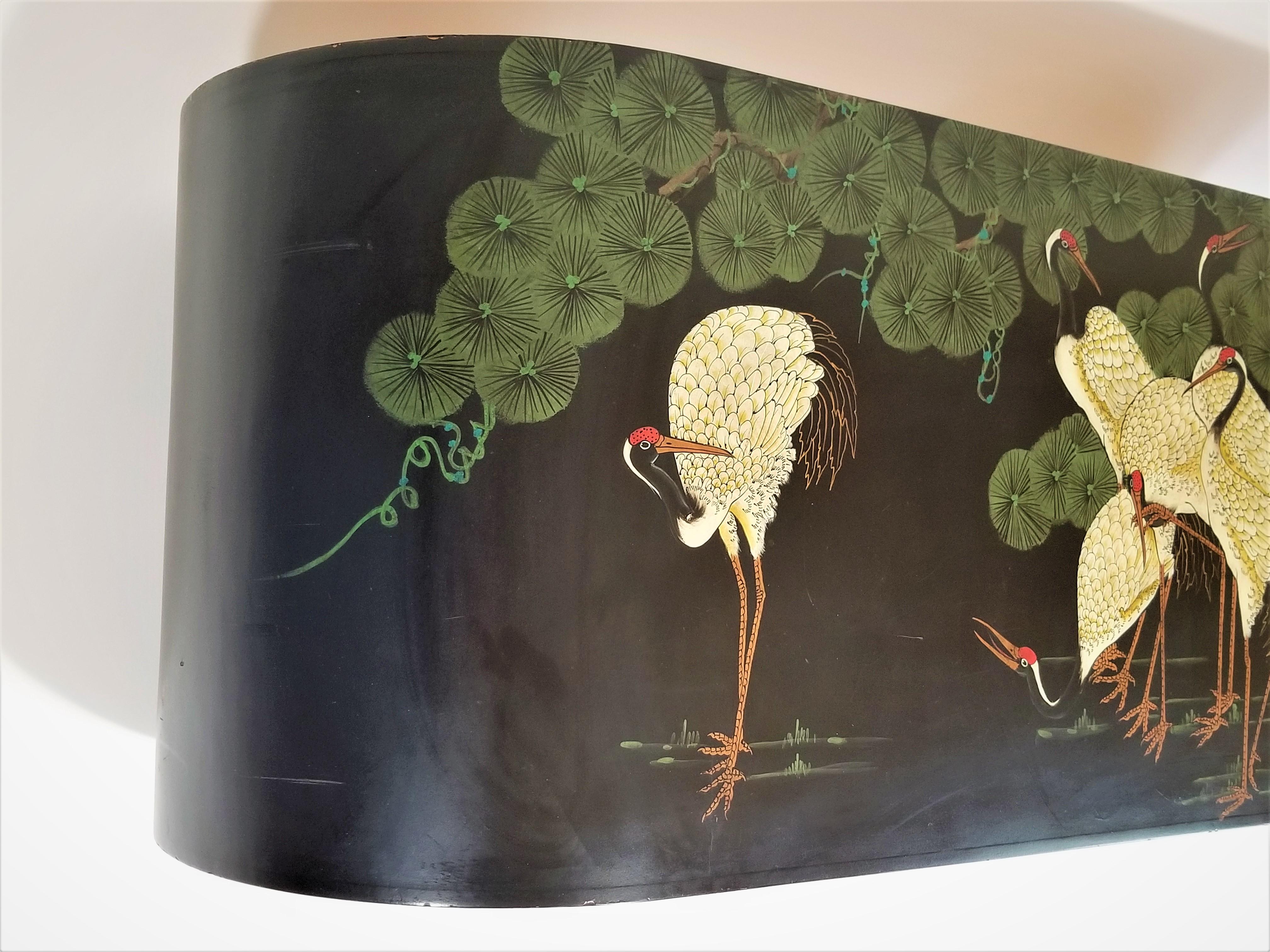 Midcentury Asian Greek Key Scroll Coffee Table with Gilded Accents / Interior 6