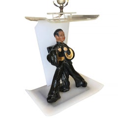 Lampada scultorea in lucite di ispirazione asiatica del Medioevo di Moss