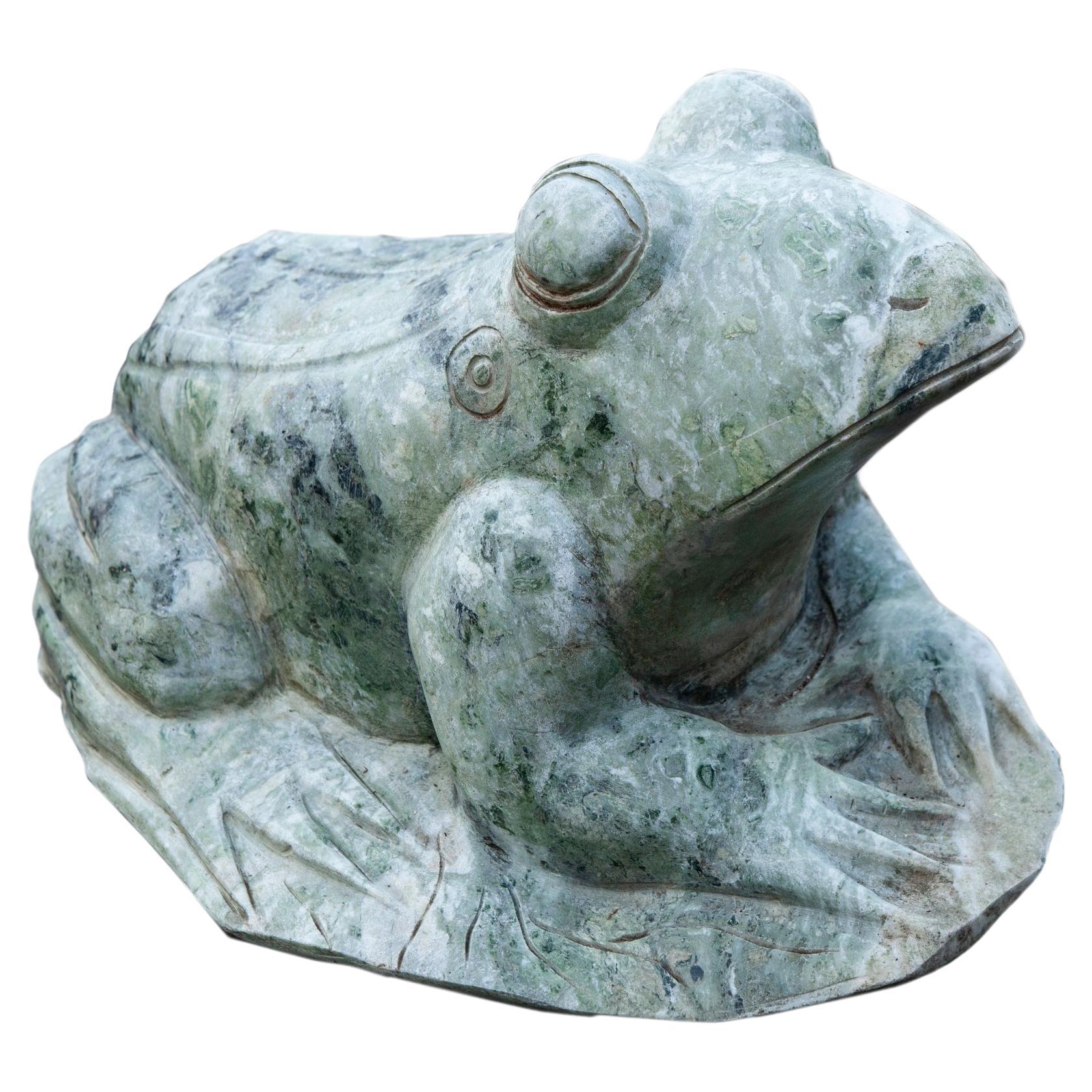 Midcentury Asian Jadeite Frog For Sale