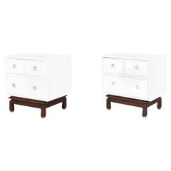 Mid-Century Asian Modern Lacquer Nightstands by American of Martinsville, 1950s