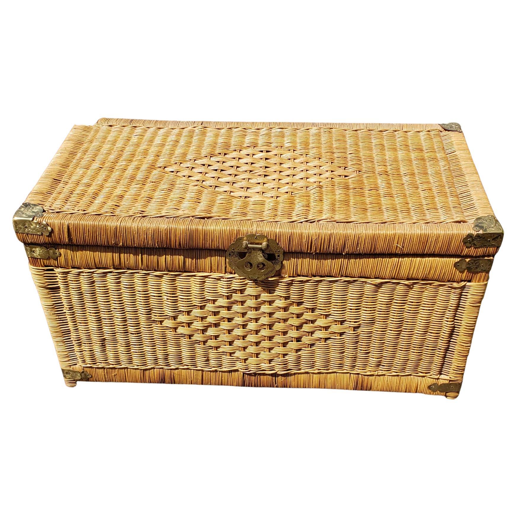 wicker chests for storage