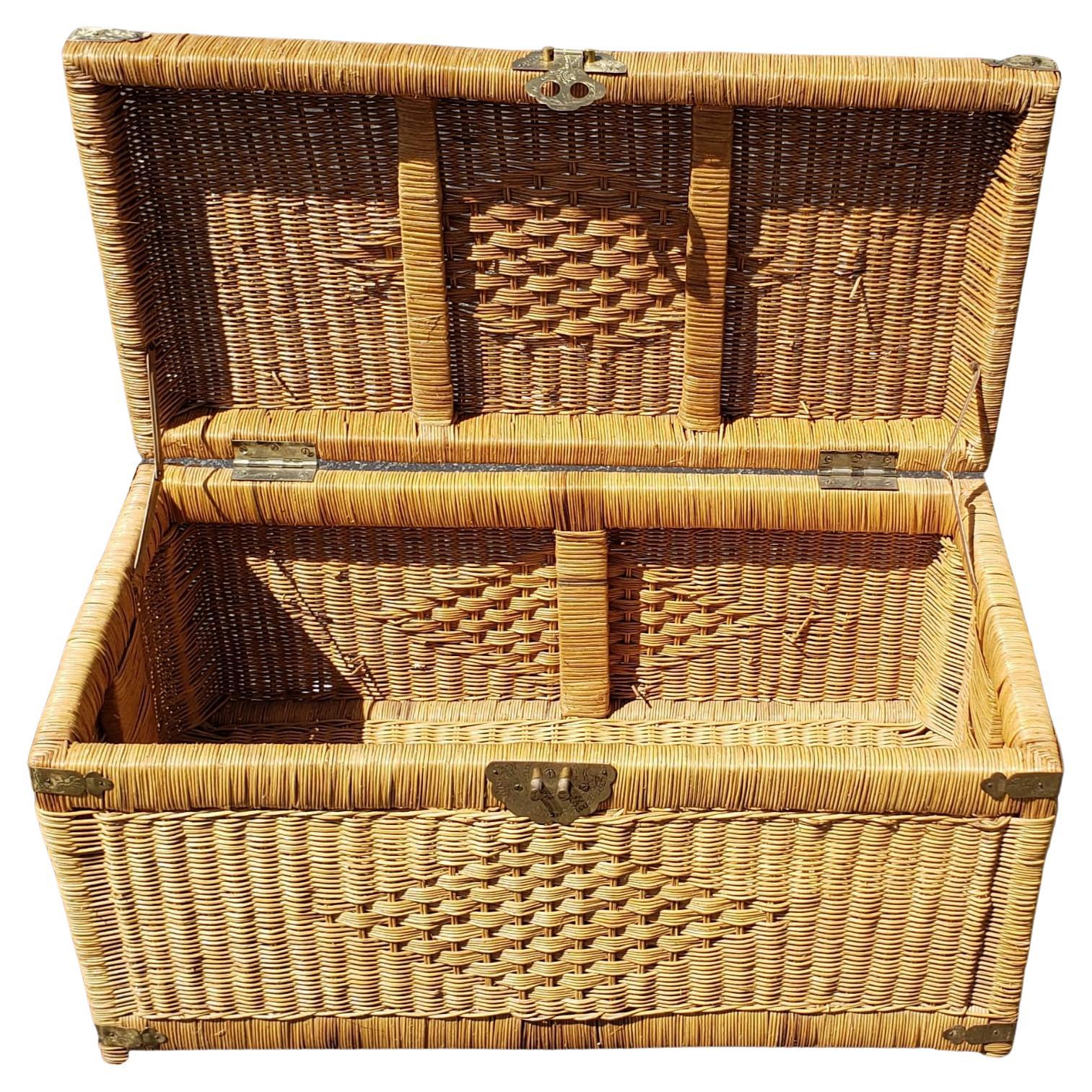 wicker storage chest