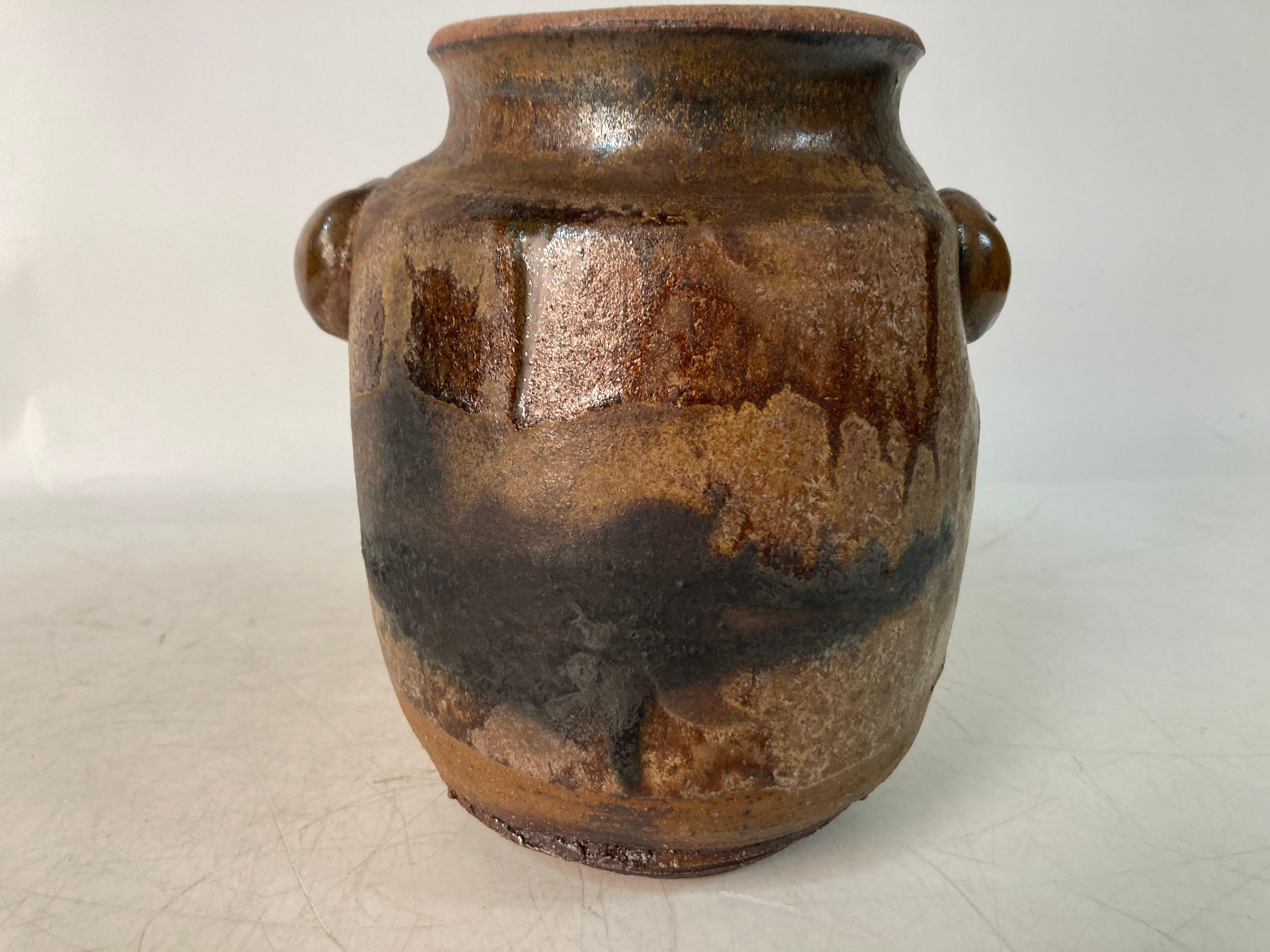 Mid Century Asian Style Raku Typ Gefäß (Töpferwaren) im Angebot
