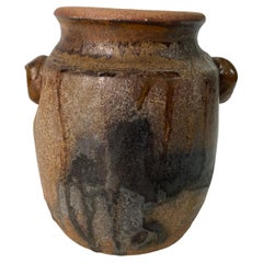 Vaso di tipo Raku in stile Asian Style della metà del secolo scorso