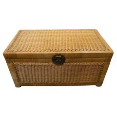Mid-Century Asian Style Weide und Messing Decke Brustkorb