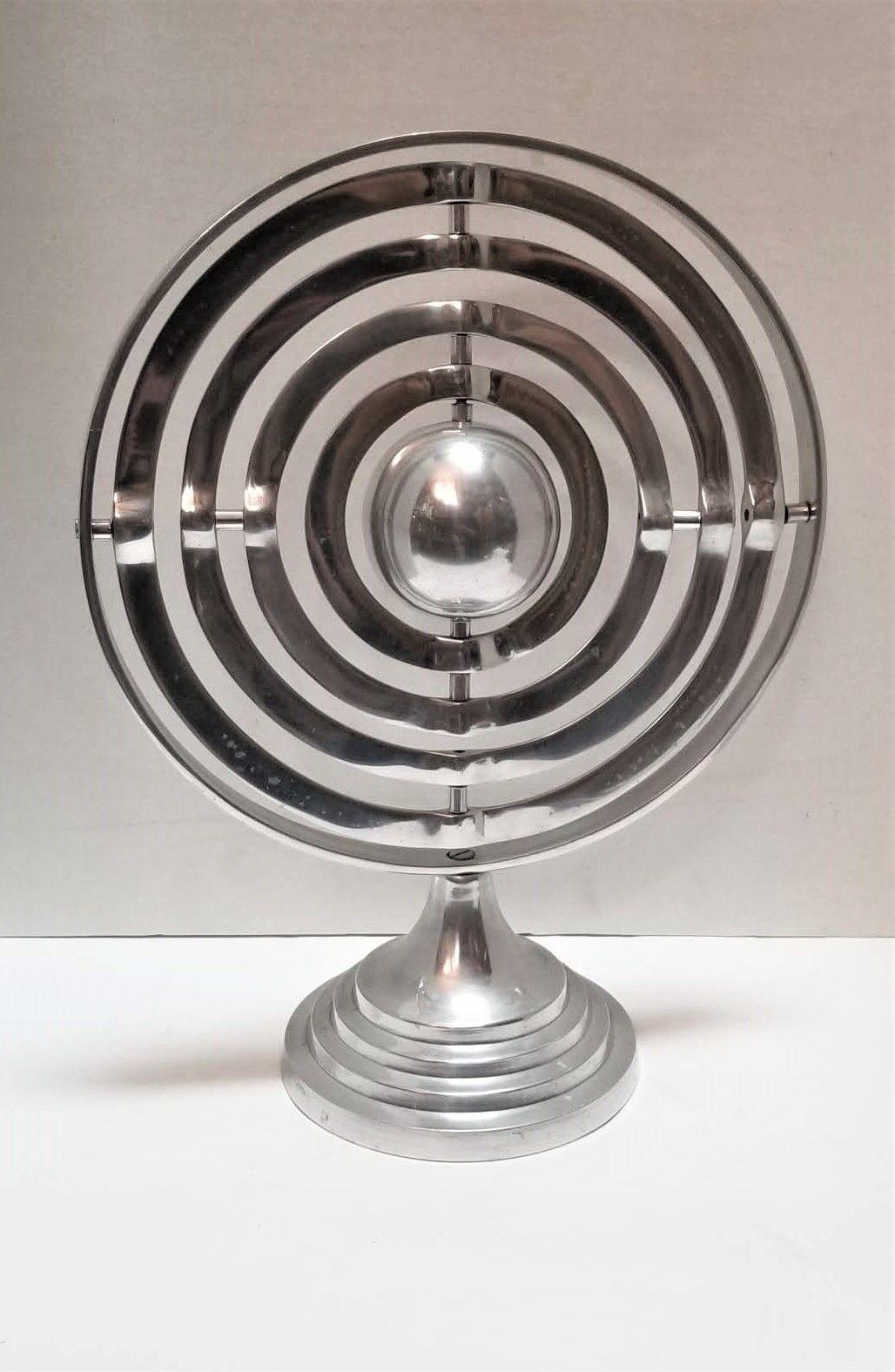 Midcentury Astrolabe Globe Aluminum Desktop Mobile In Excellent Condition In Van Nuys, CA