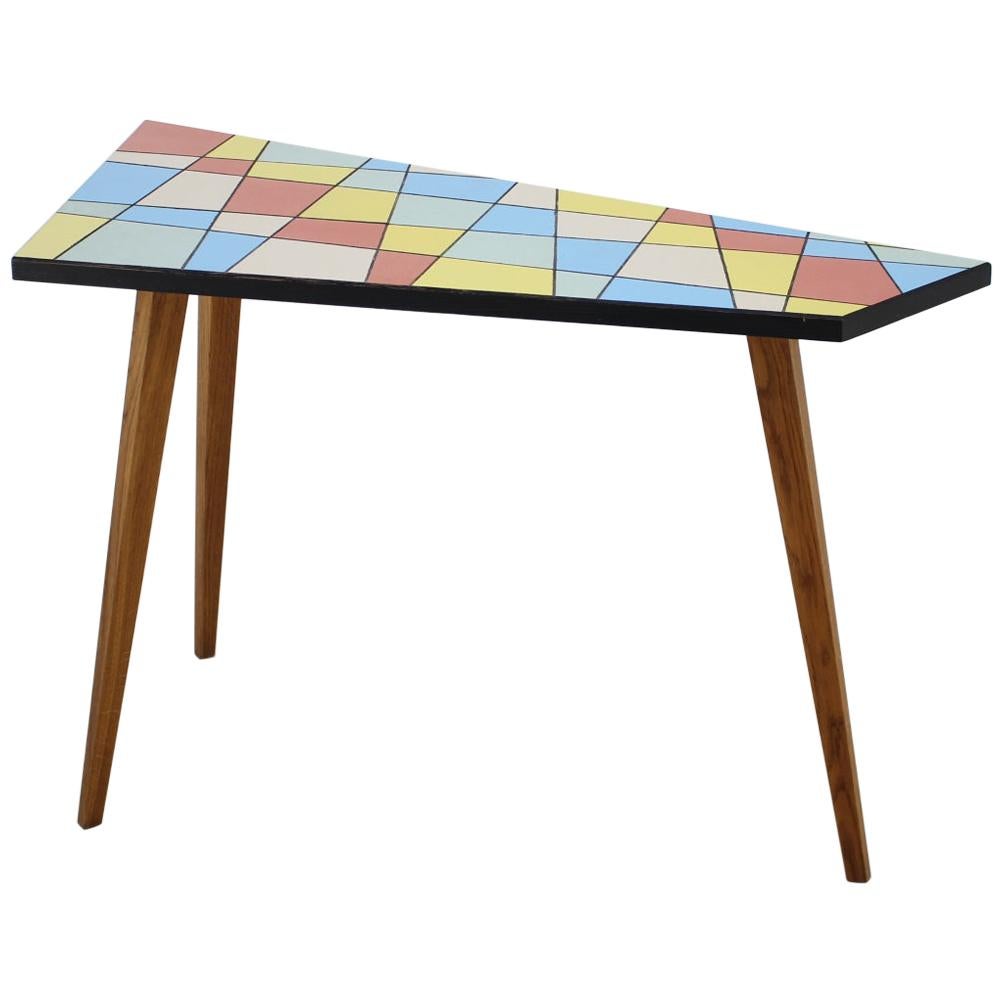 Midcentury Asymmetrical Coffee Table, 1970s For Sale